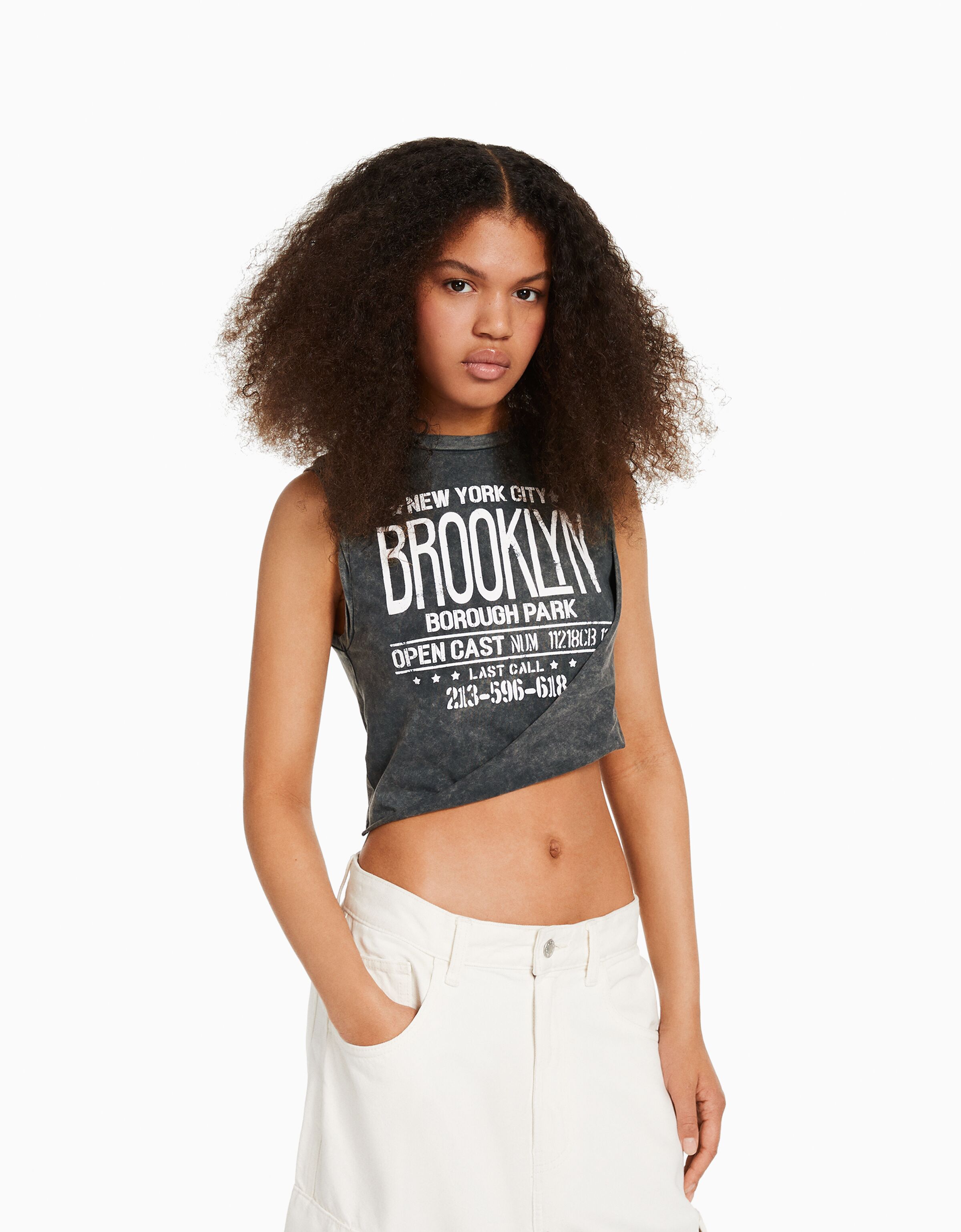 Camiseta sin mangas print Brooklyn