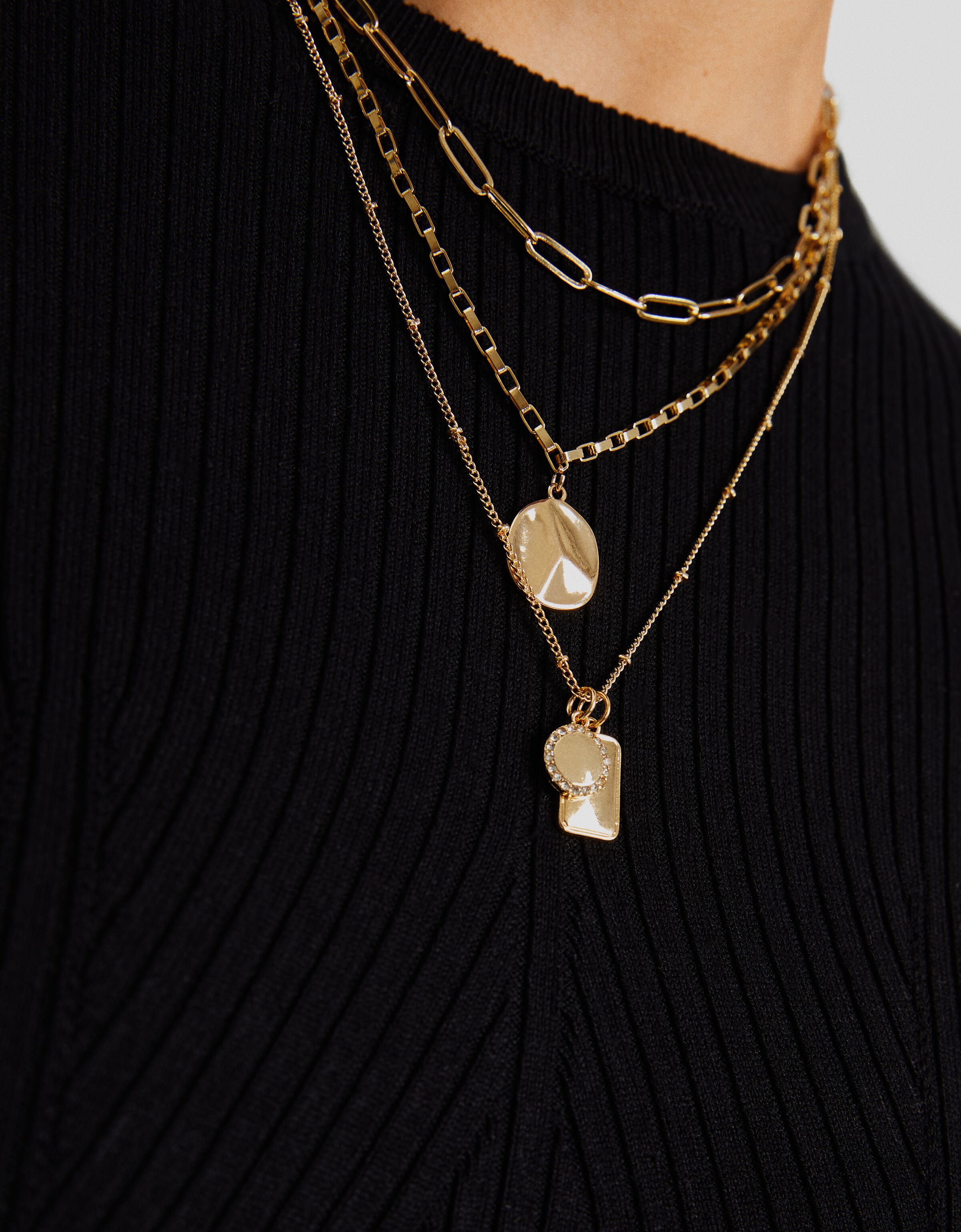 Set 4 collares cadena charms