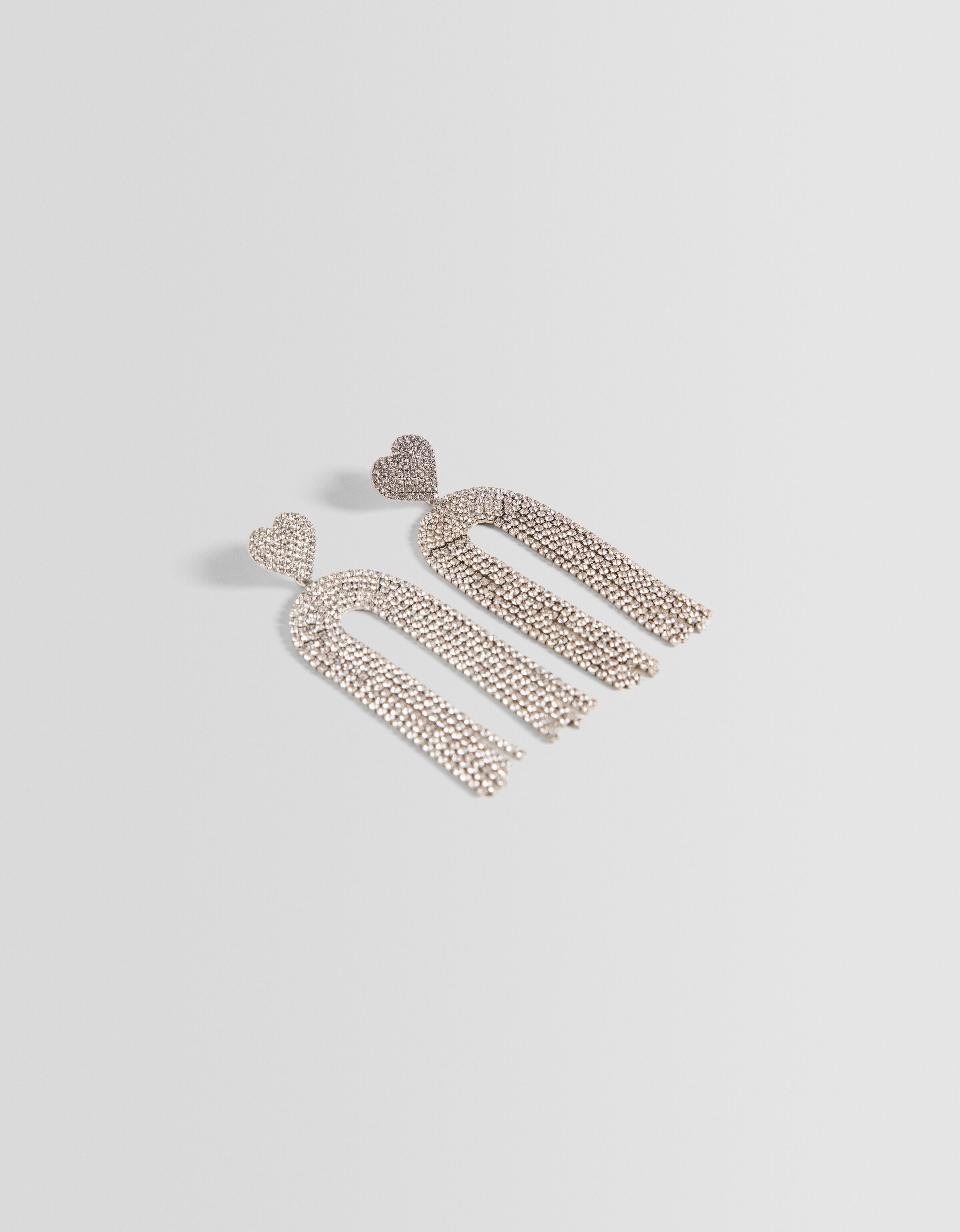 Pendientes cascada corazón