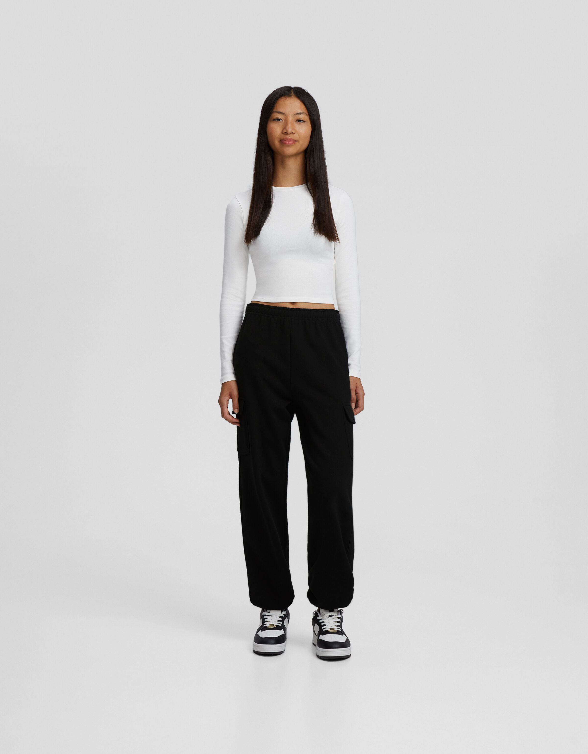 Pantalón jogger felpa cargo