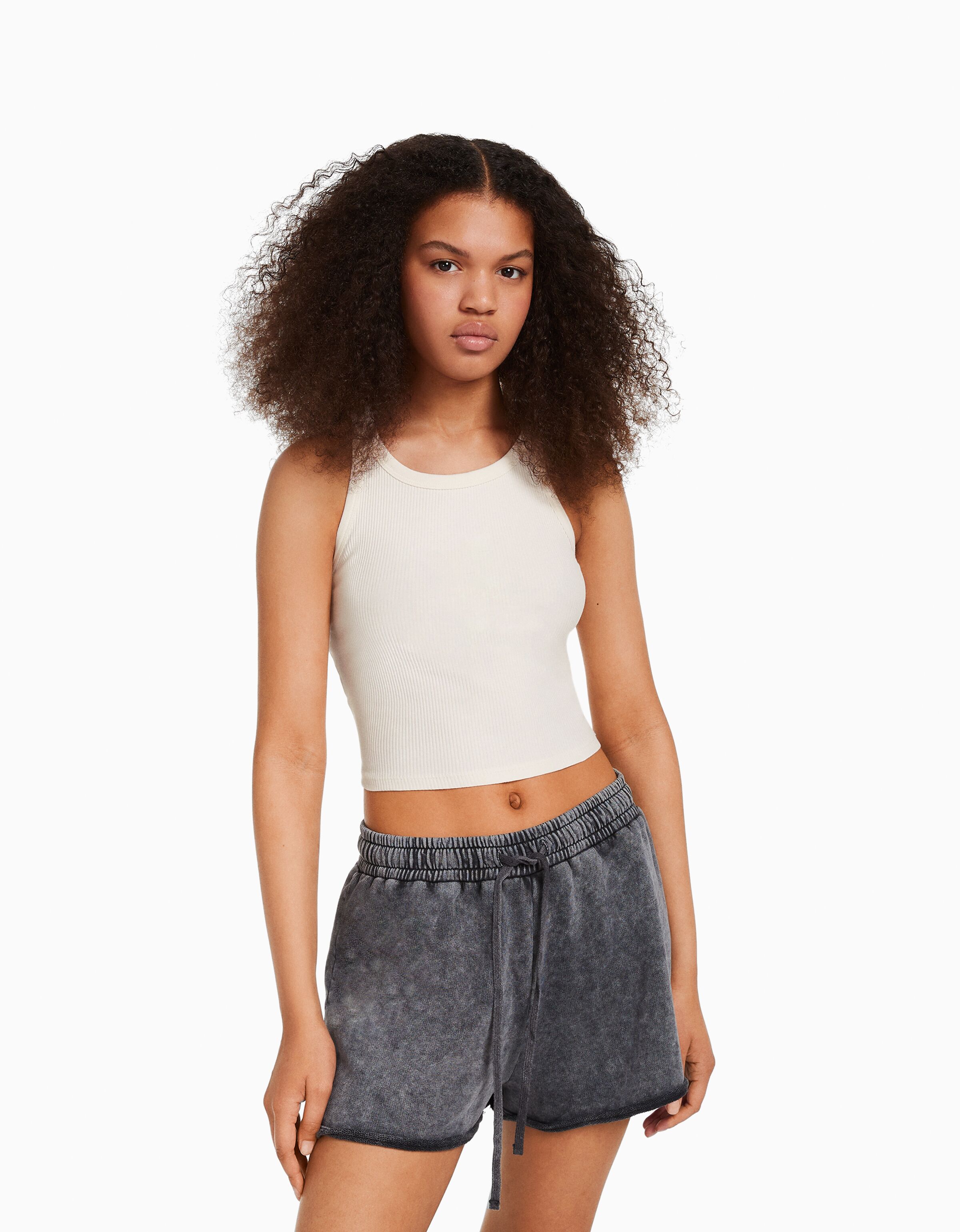 Camiseta sin mangas rib