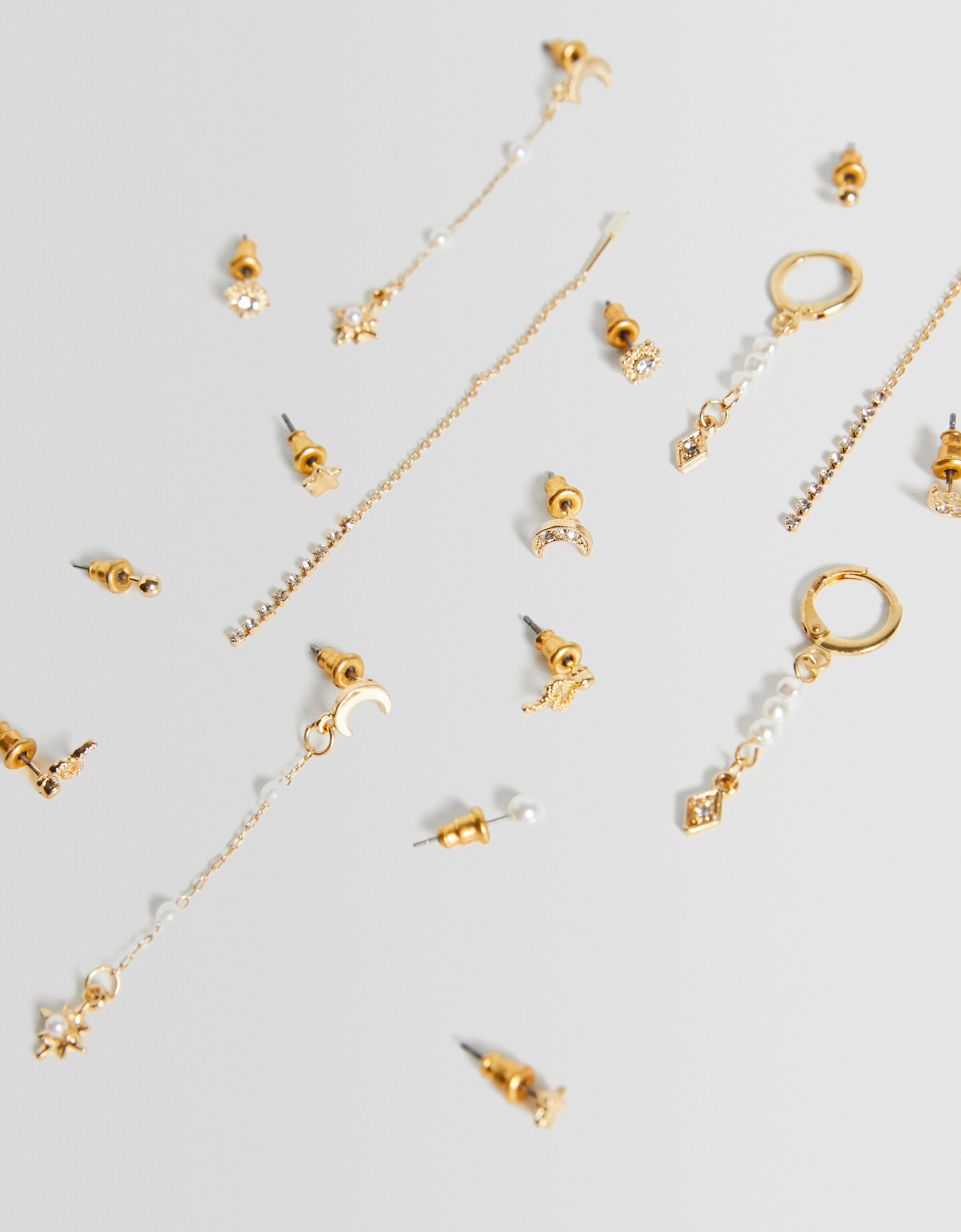 Set 9 pendientes perlas