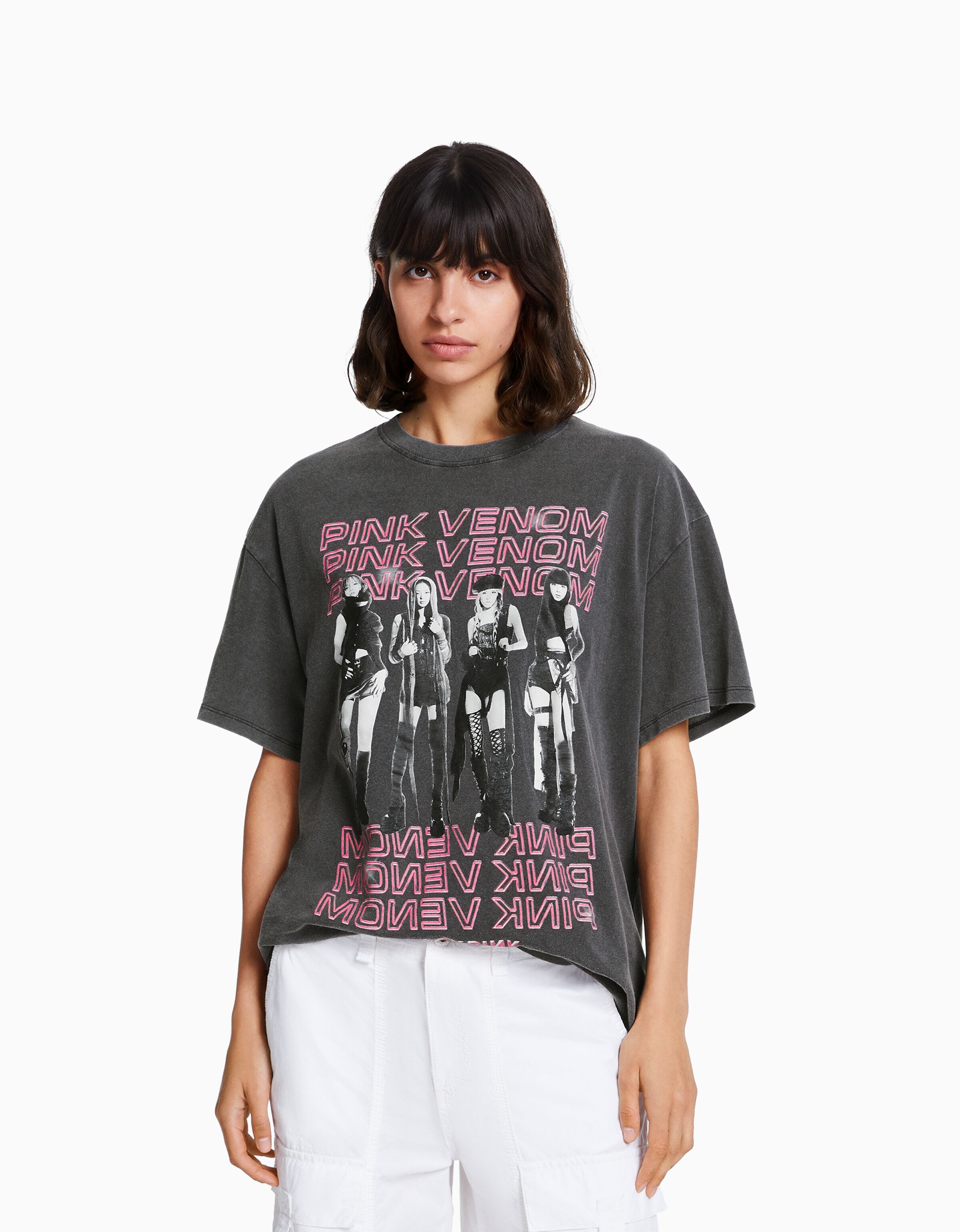 Camiseta Blackpink manga corta oversize print