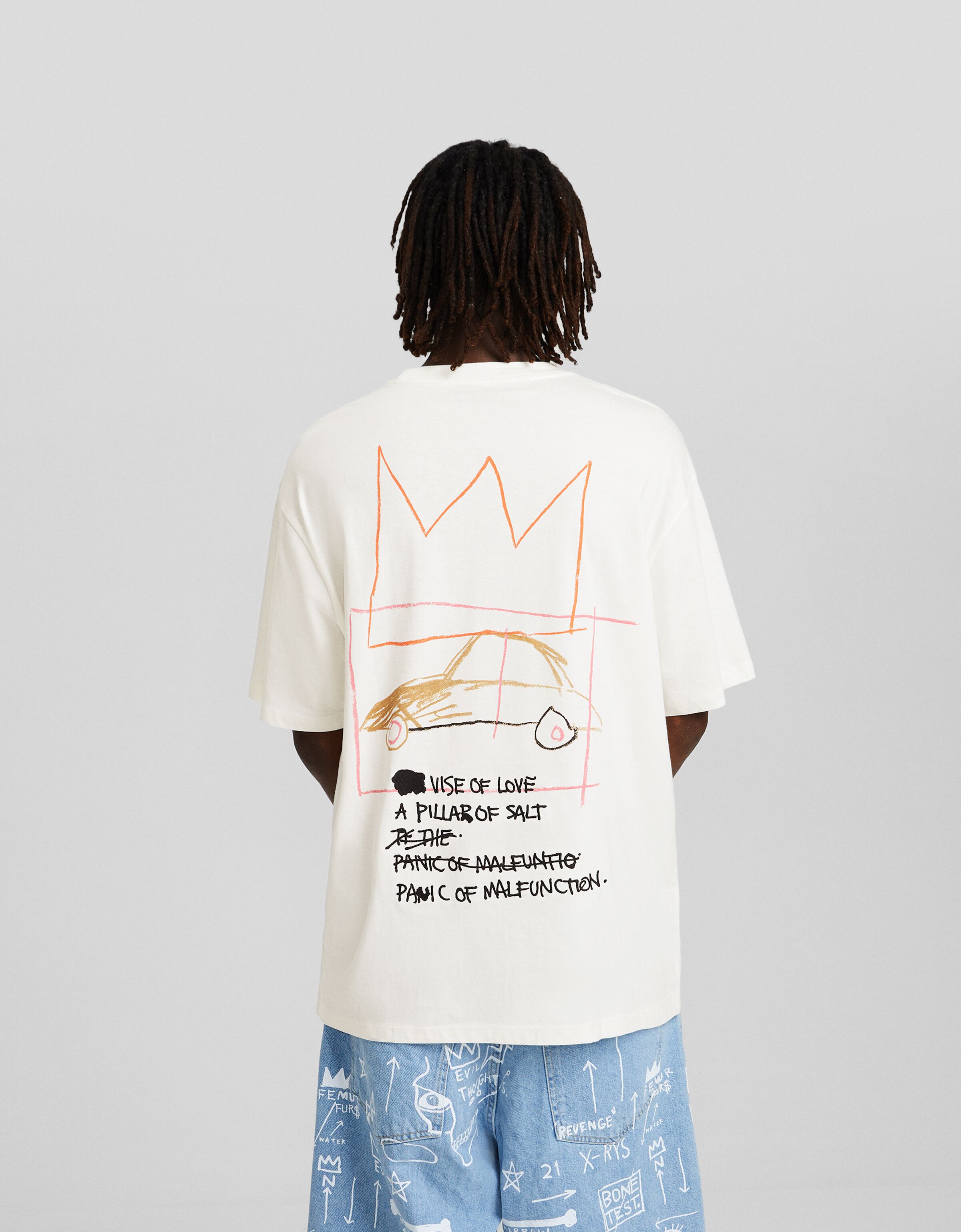 Camiseta Jean-Michel Basquiat manga corta boxy fit