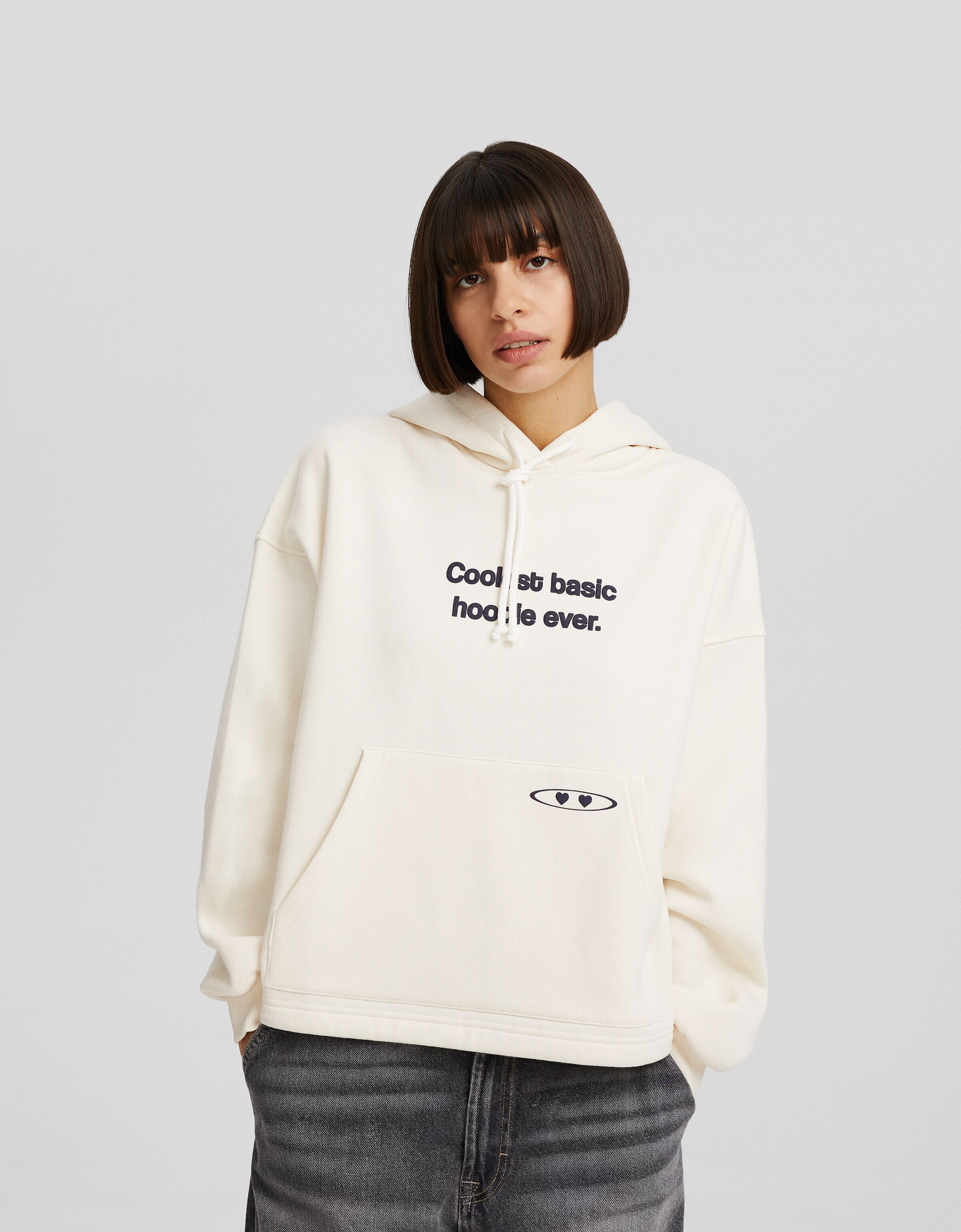 Sudadera capucha oversize print
