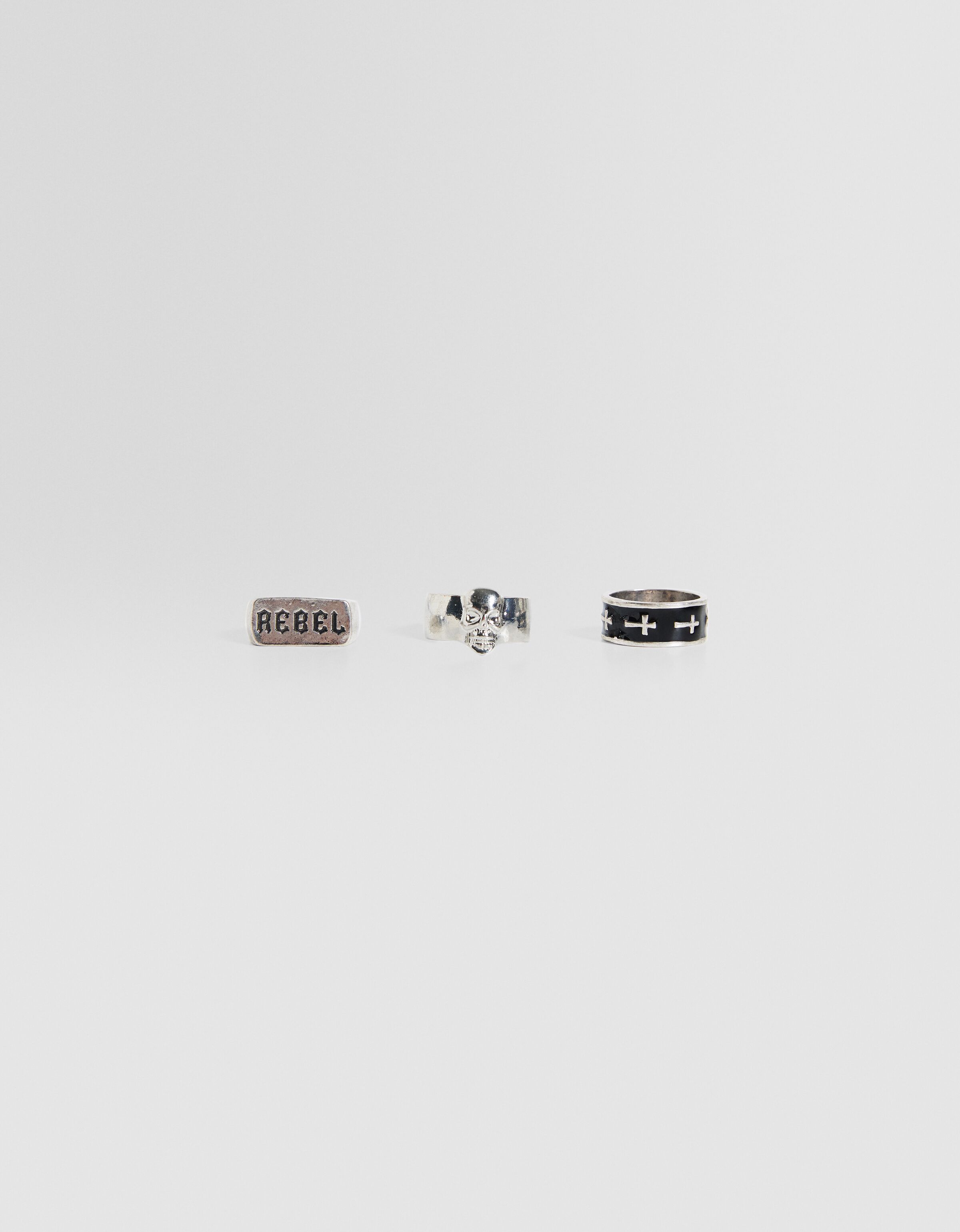 Set 3 anillos cruz