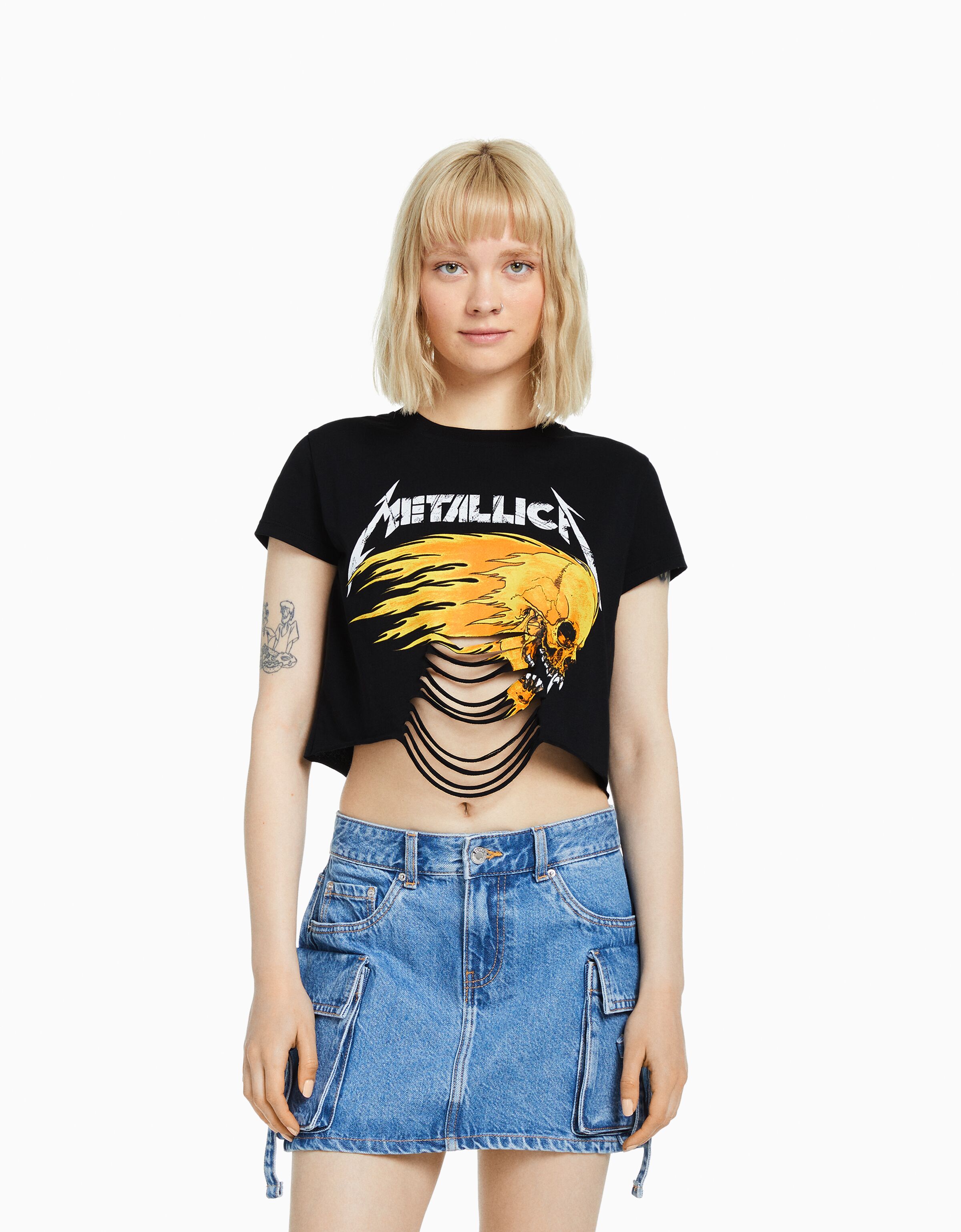 Camiseta Metallica manga corta print