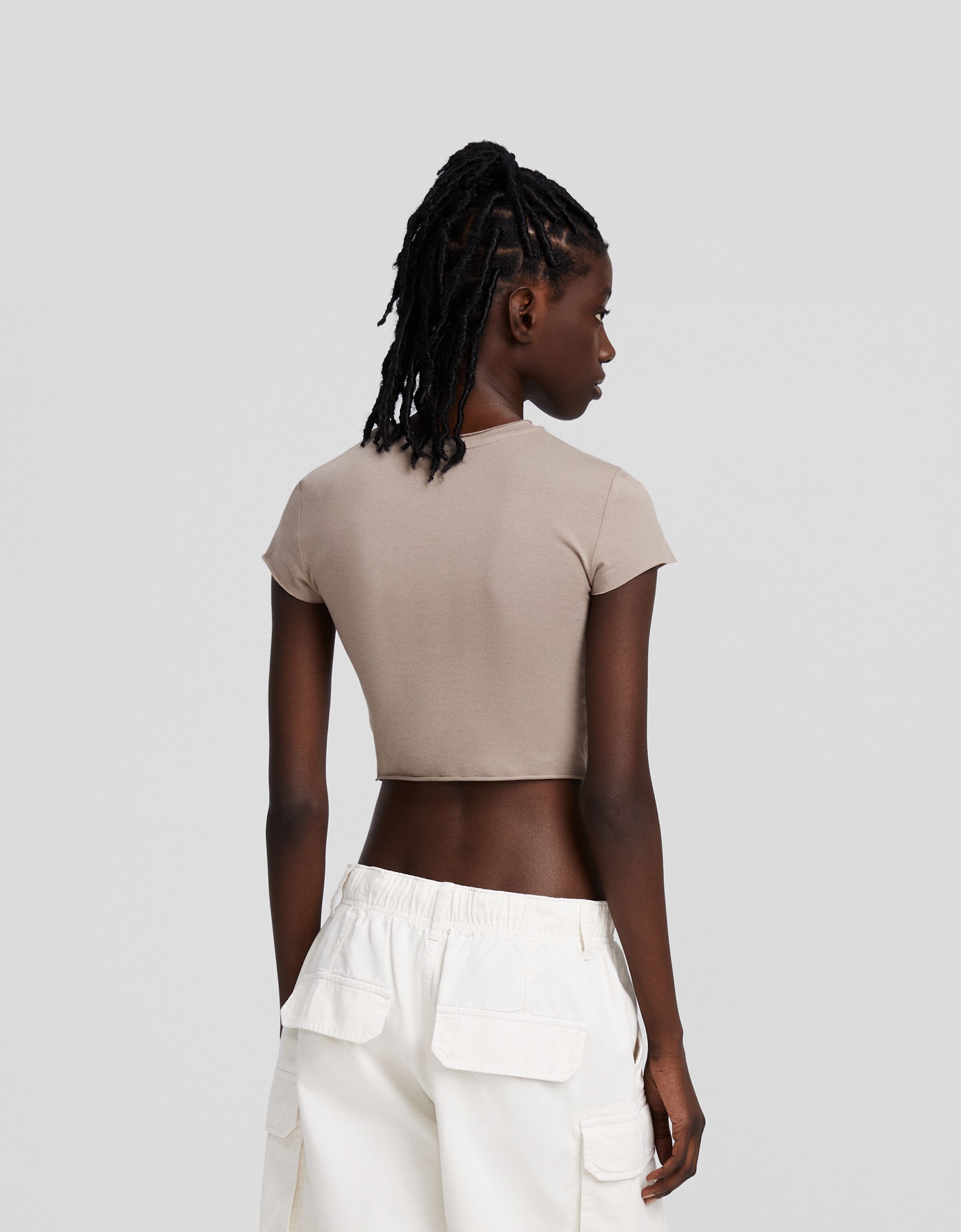 Camiseta manga corta doble capa cortes print