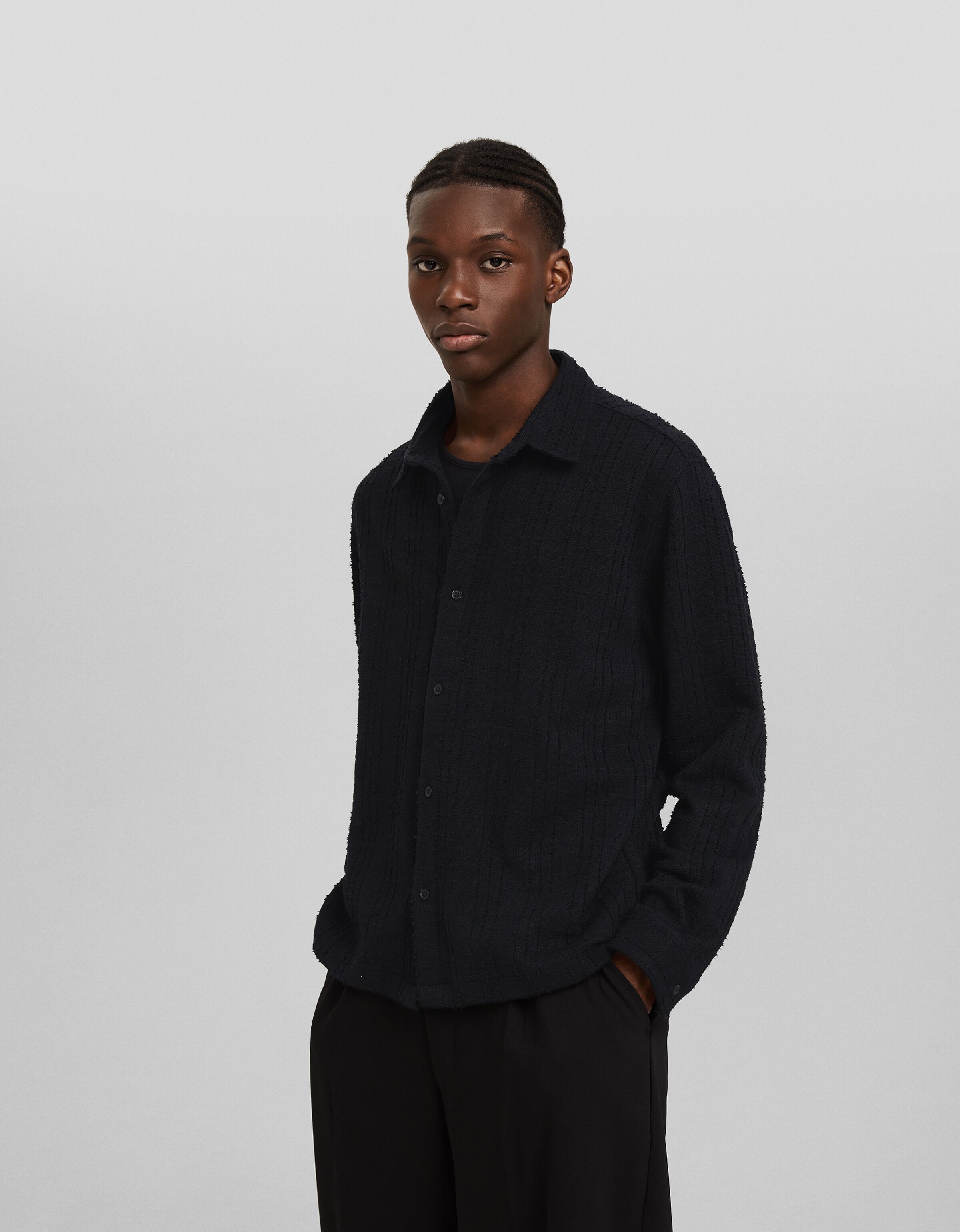 Camisa manga larga rústica