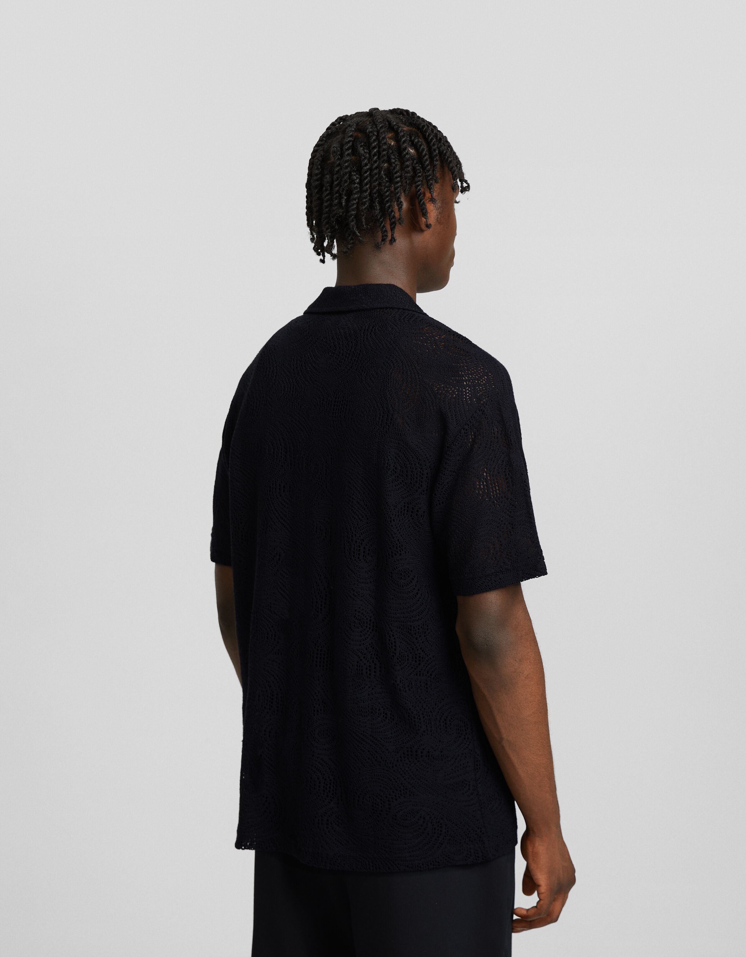 Camisa manga corta crochet