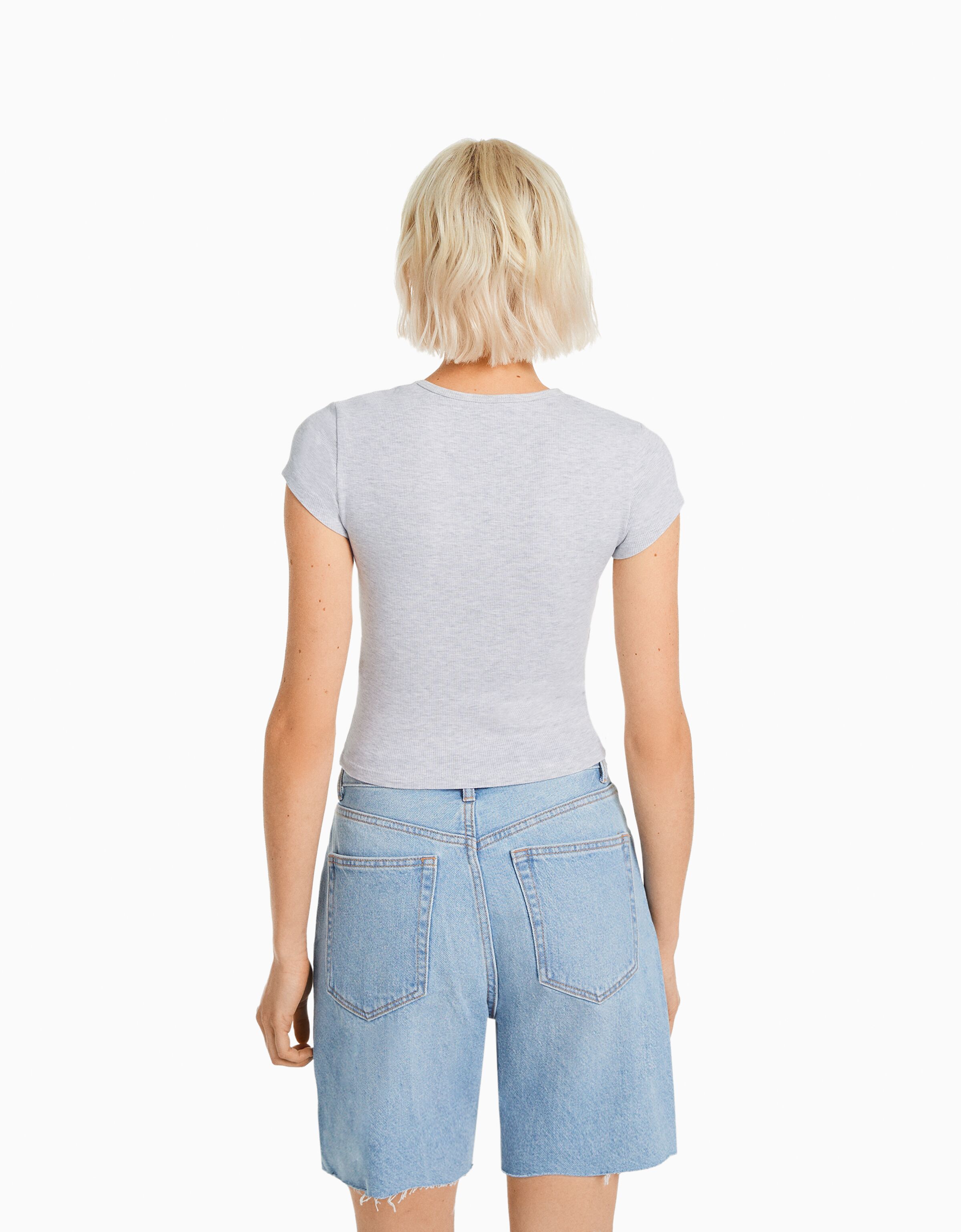 Pack 2 camisetas manga corta rib