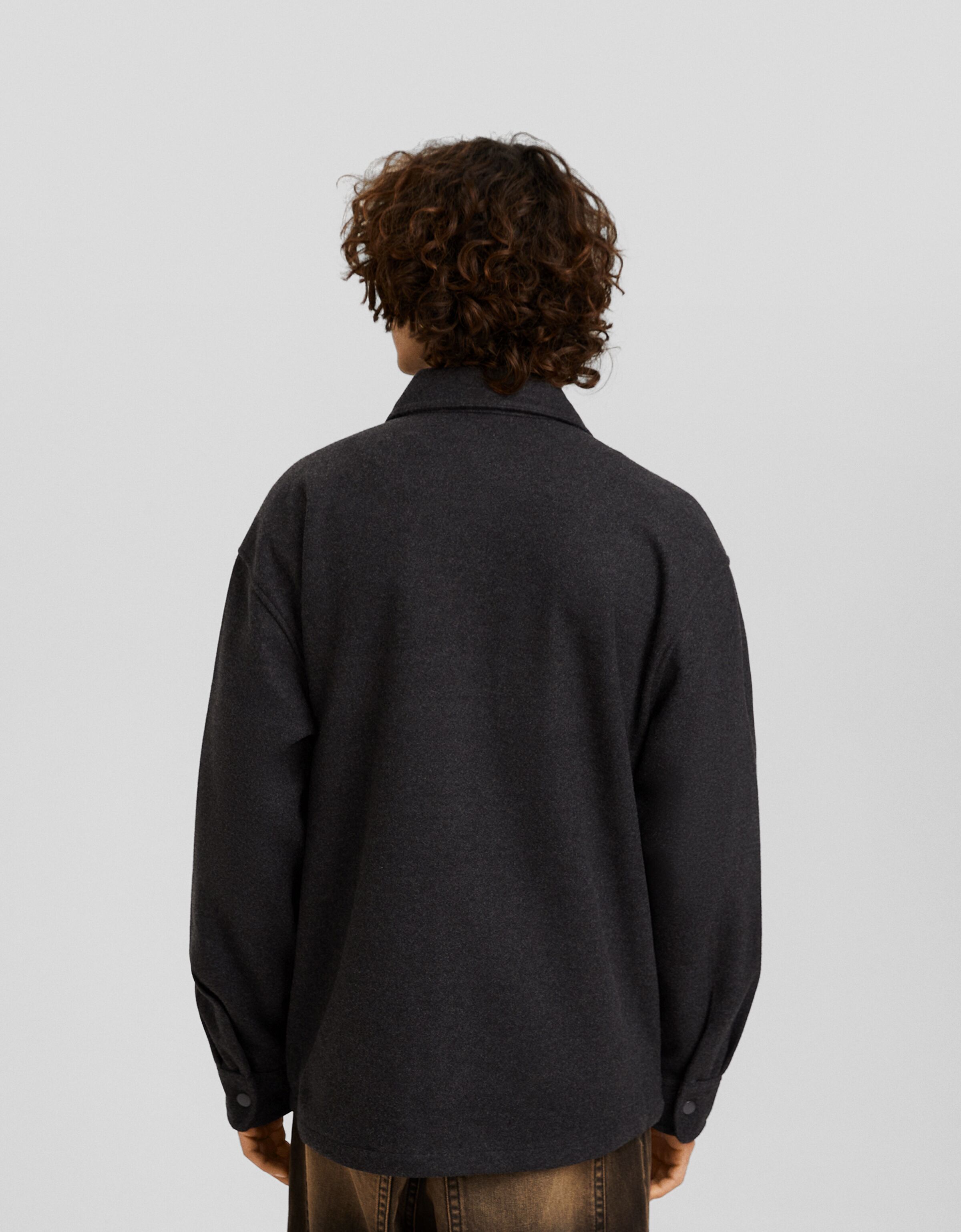 Sobrecamisa manga larga efecto franela