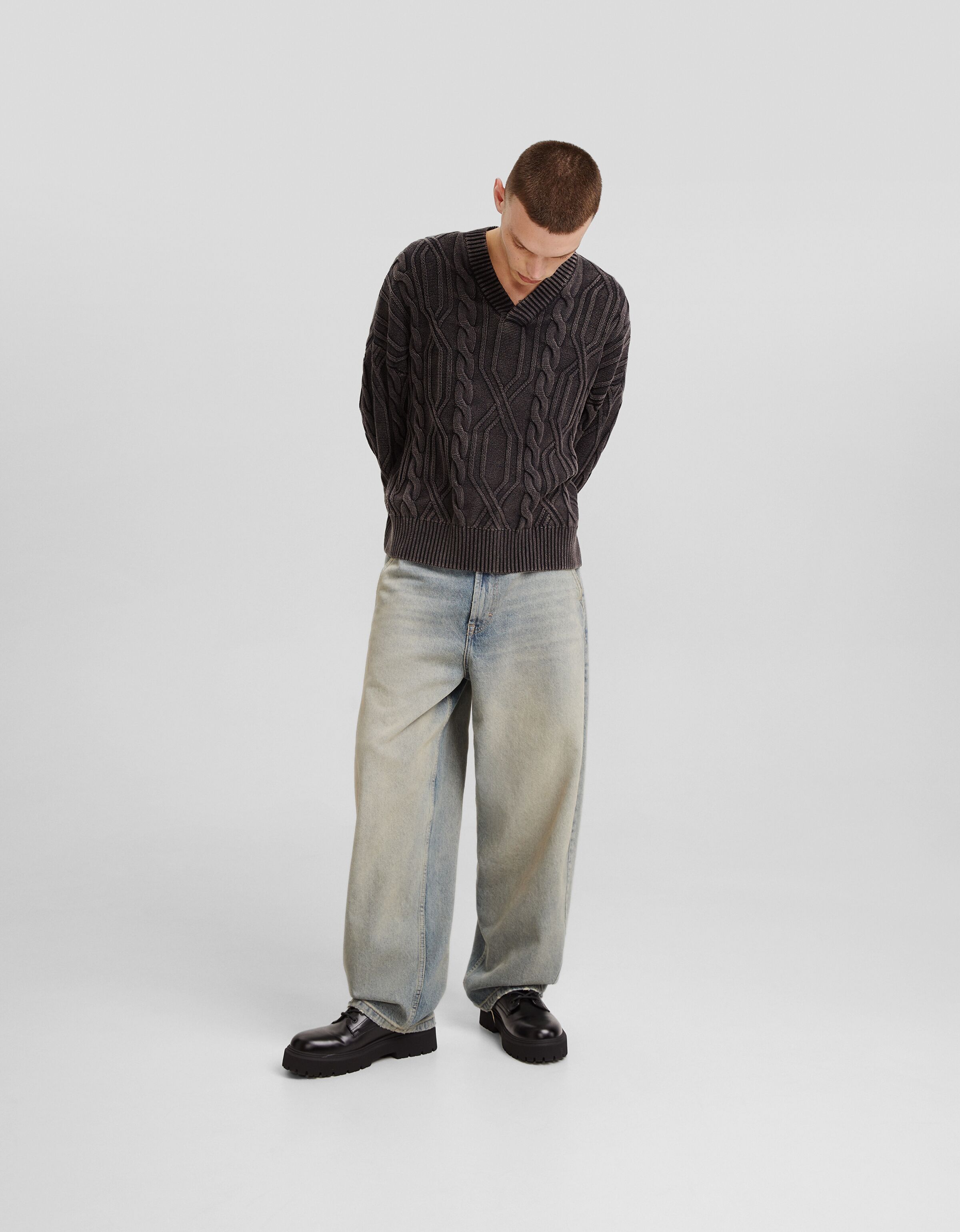 Jeans skater fit efecto lavado