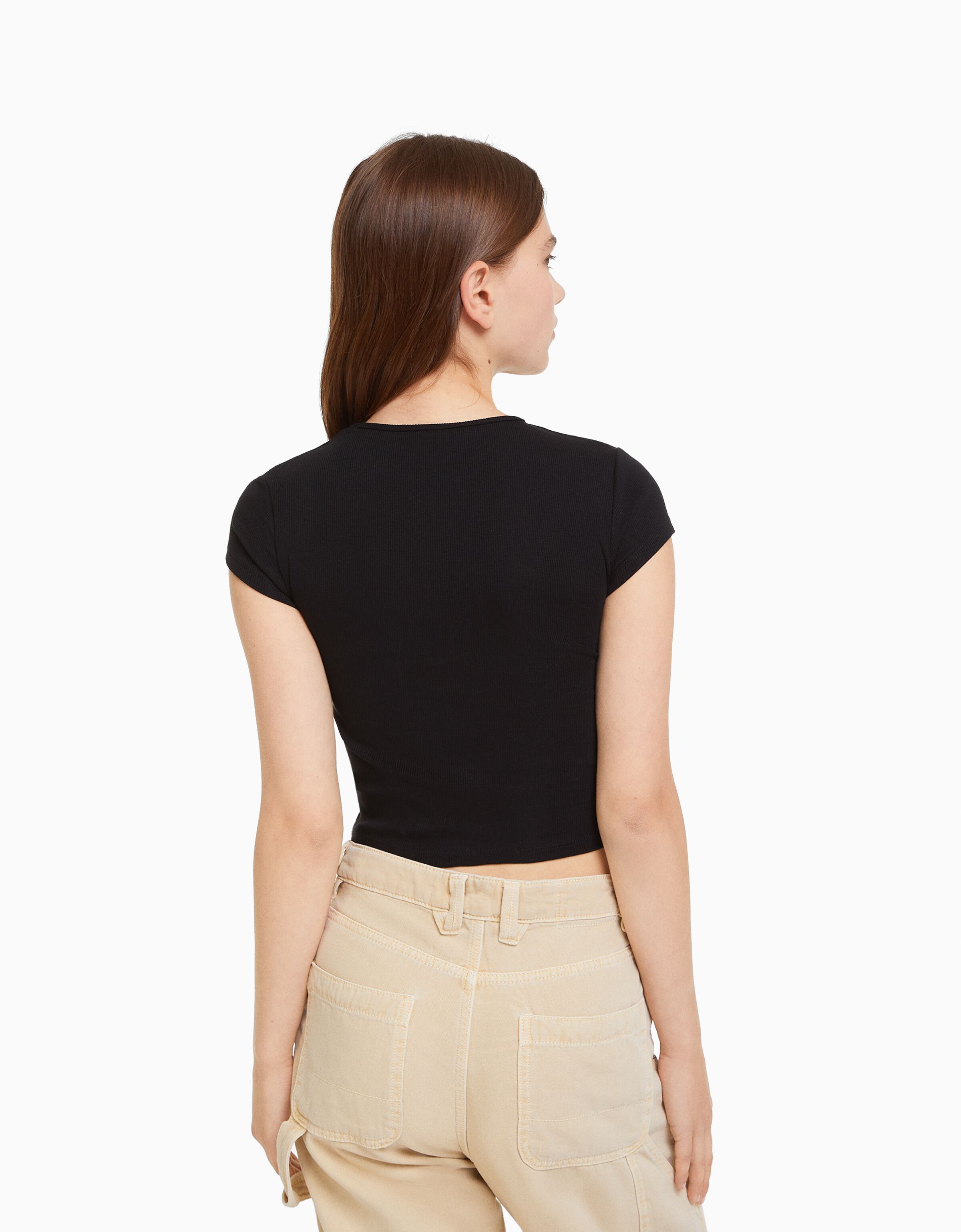 Camiseta manga corta rib