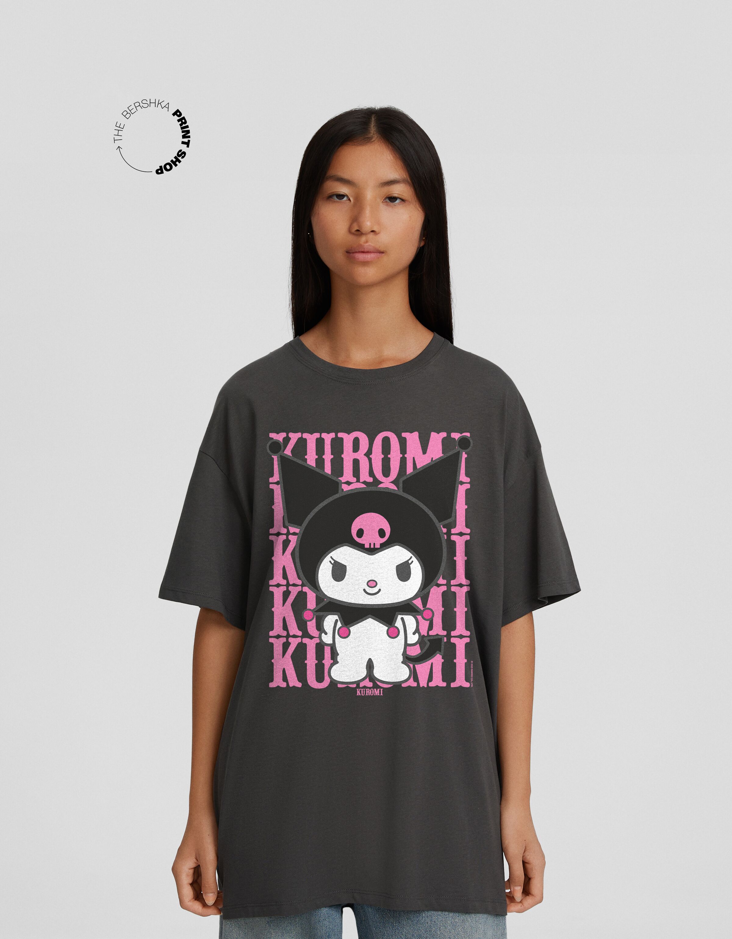 Camiseta Kuromi manga corta oversize print