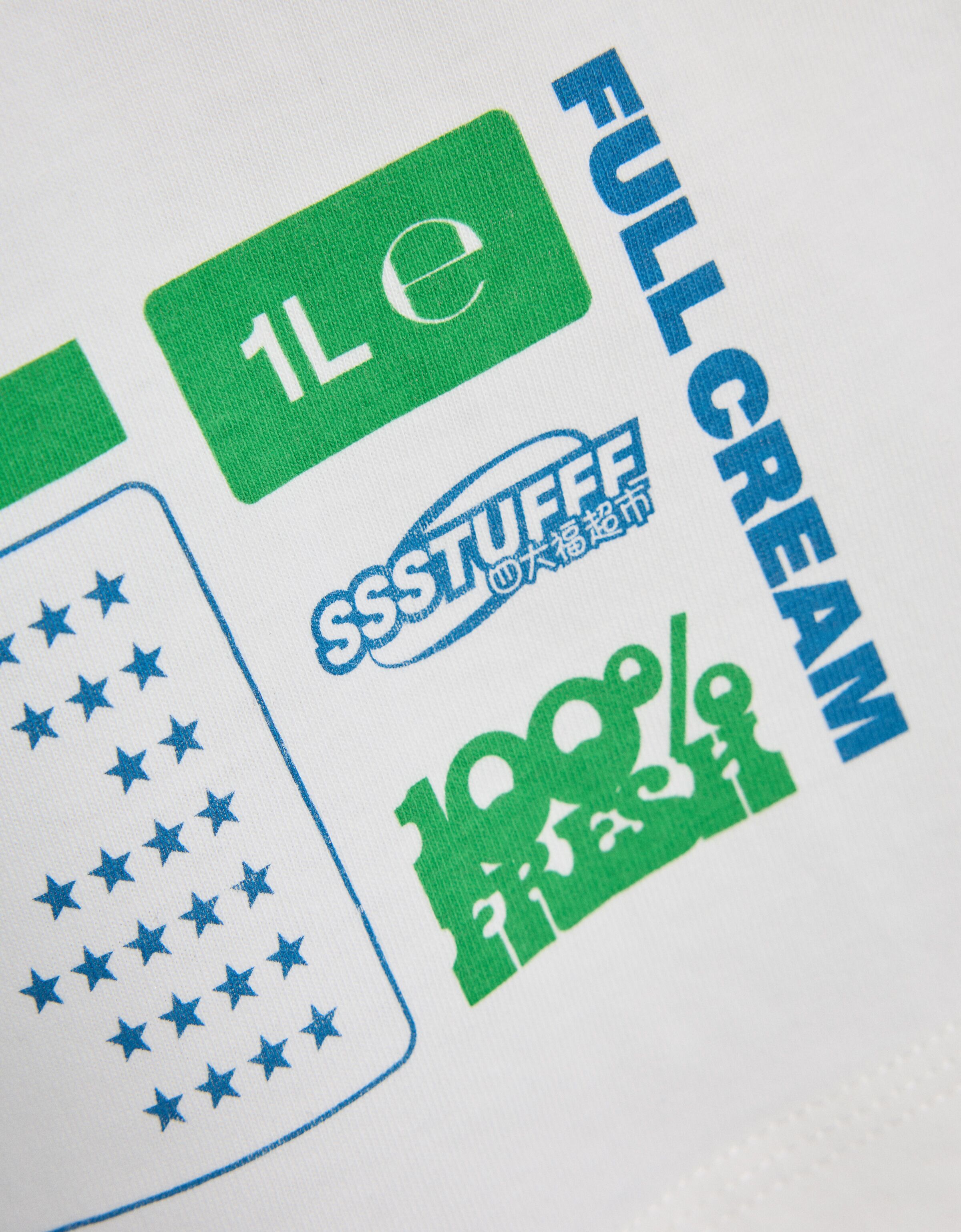 Camiseta SSSTUFFF X BERSHKA manga corta print lenticular