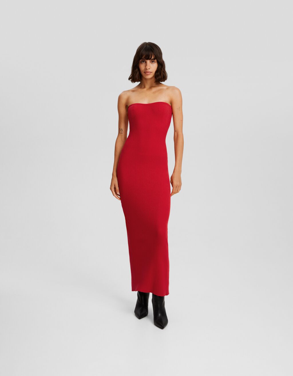 Vestido midi bandeau