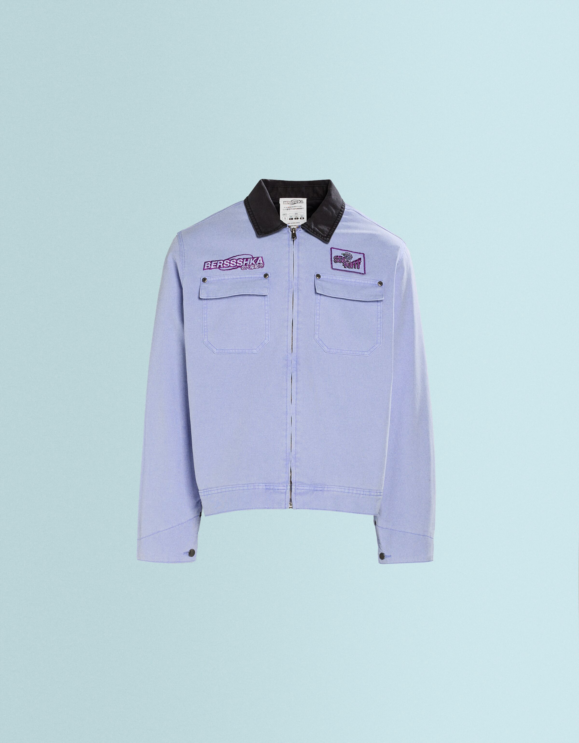 Sobrecamisa SSSTUFFF X BERSHKA acolchada bordado print