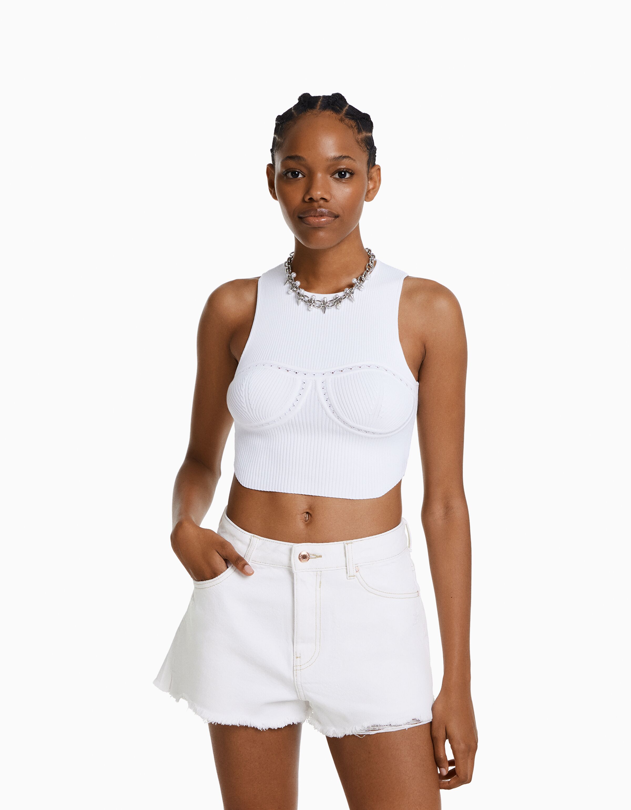 Short denim rotos vintage