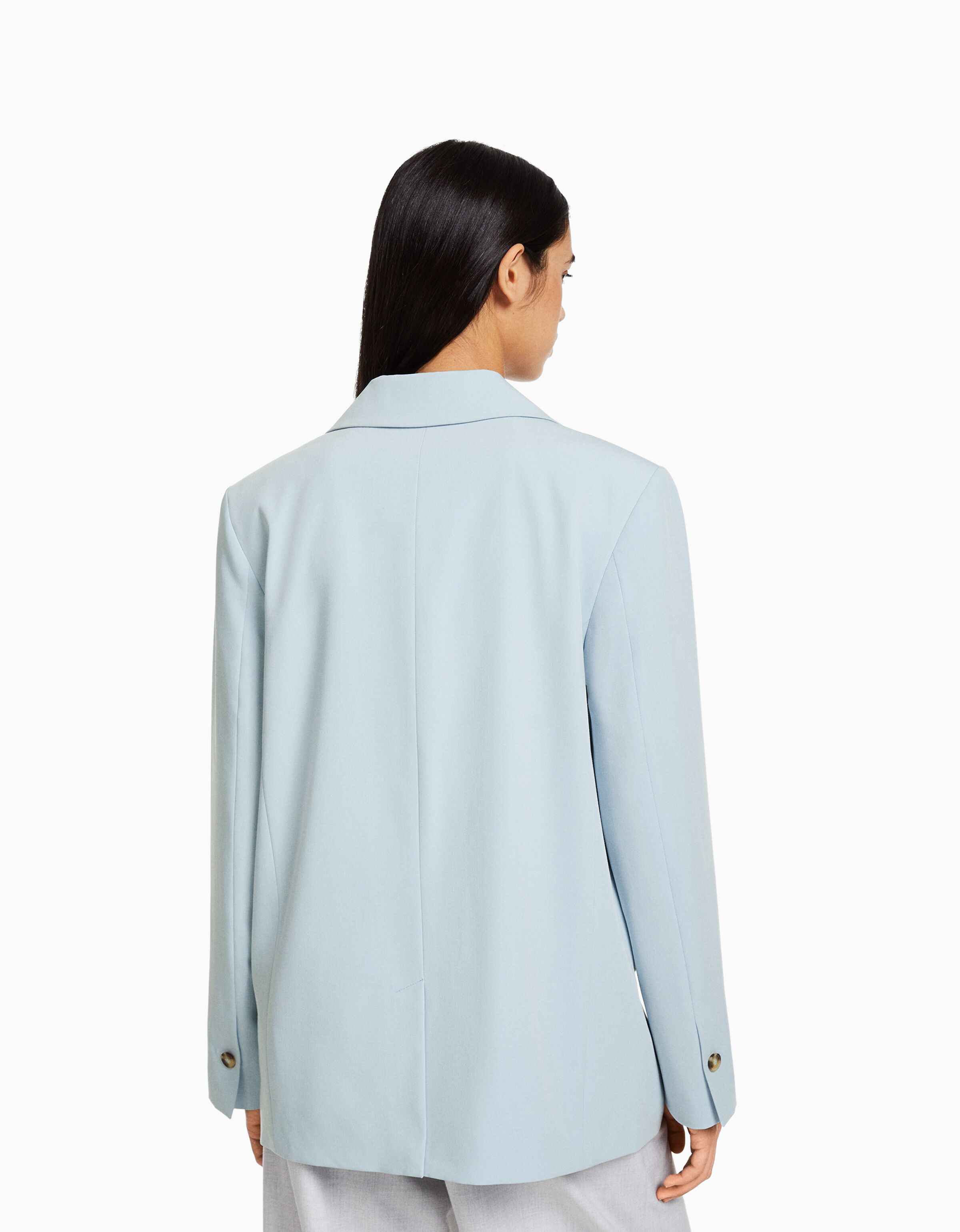 Blazer cruzada regular fit corte femenino