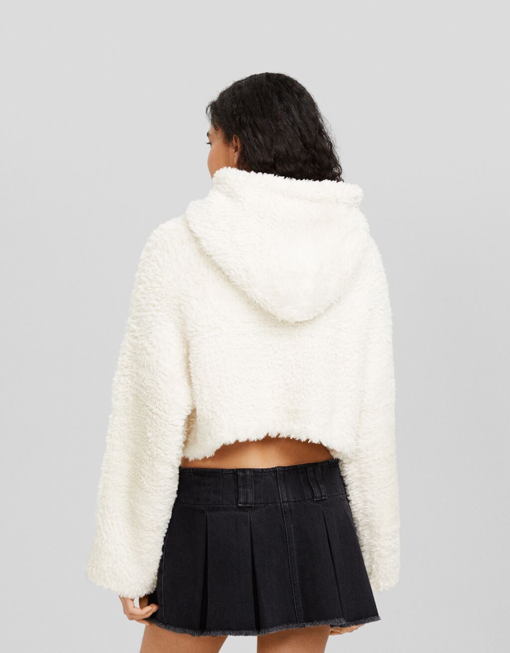 Jersey capucha efecto pelo