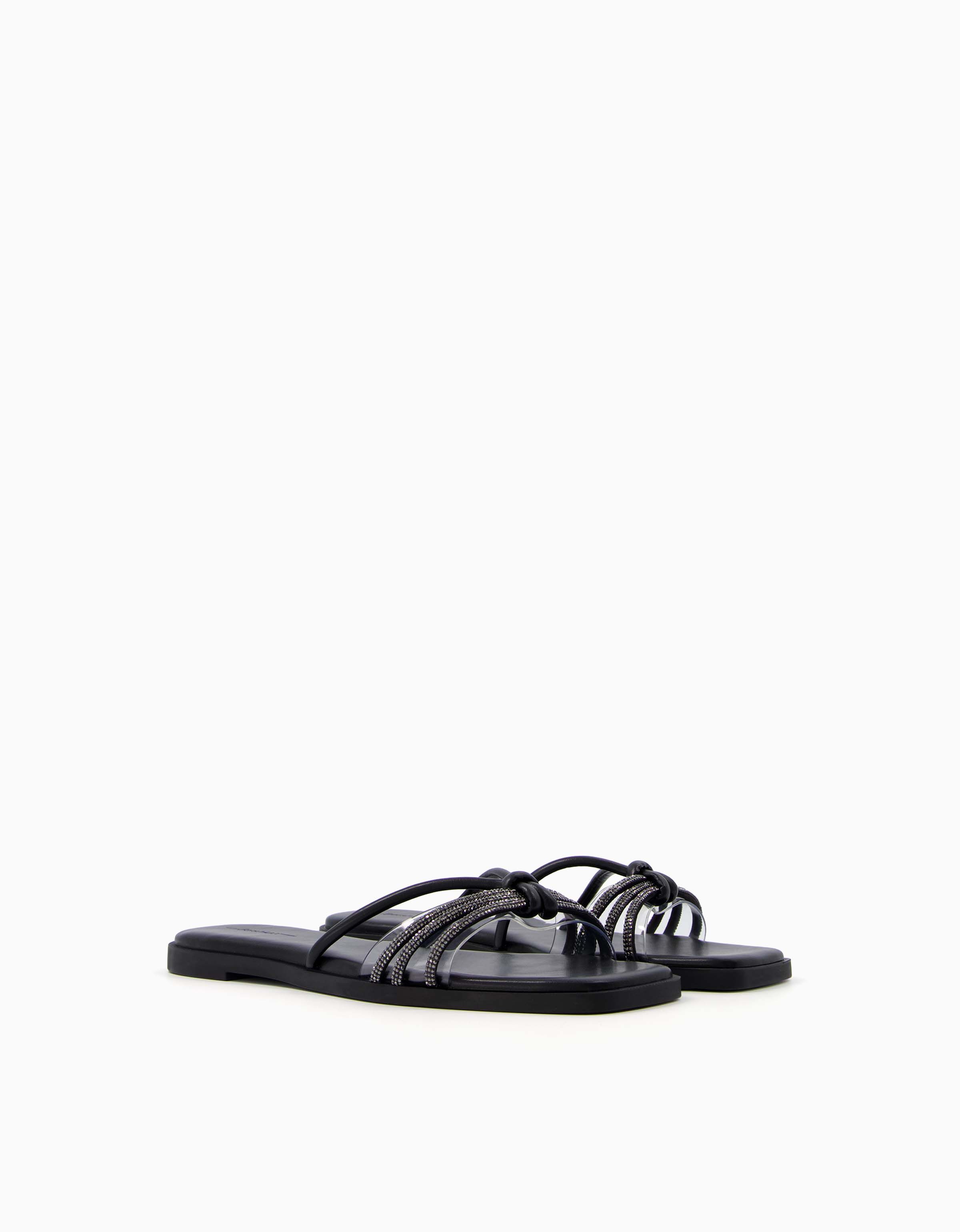 Sandalia plana brillos