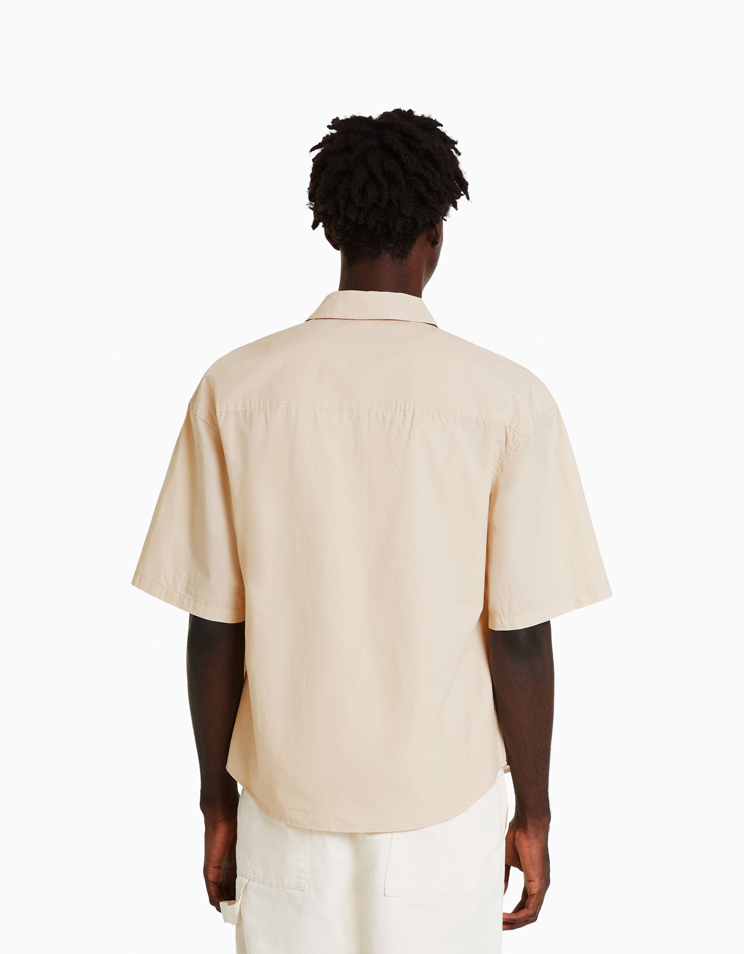 Camisa manga corta popelín