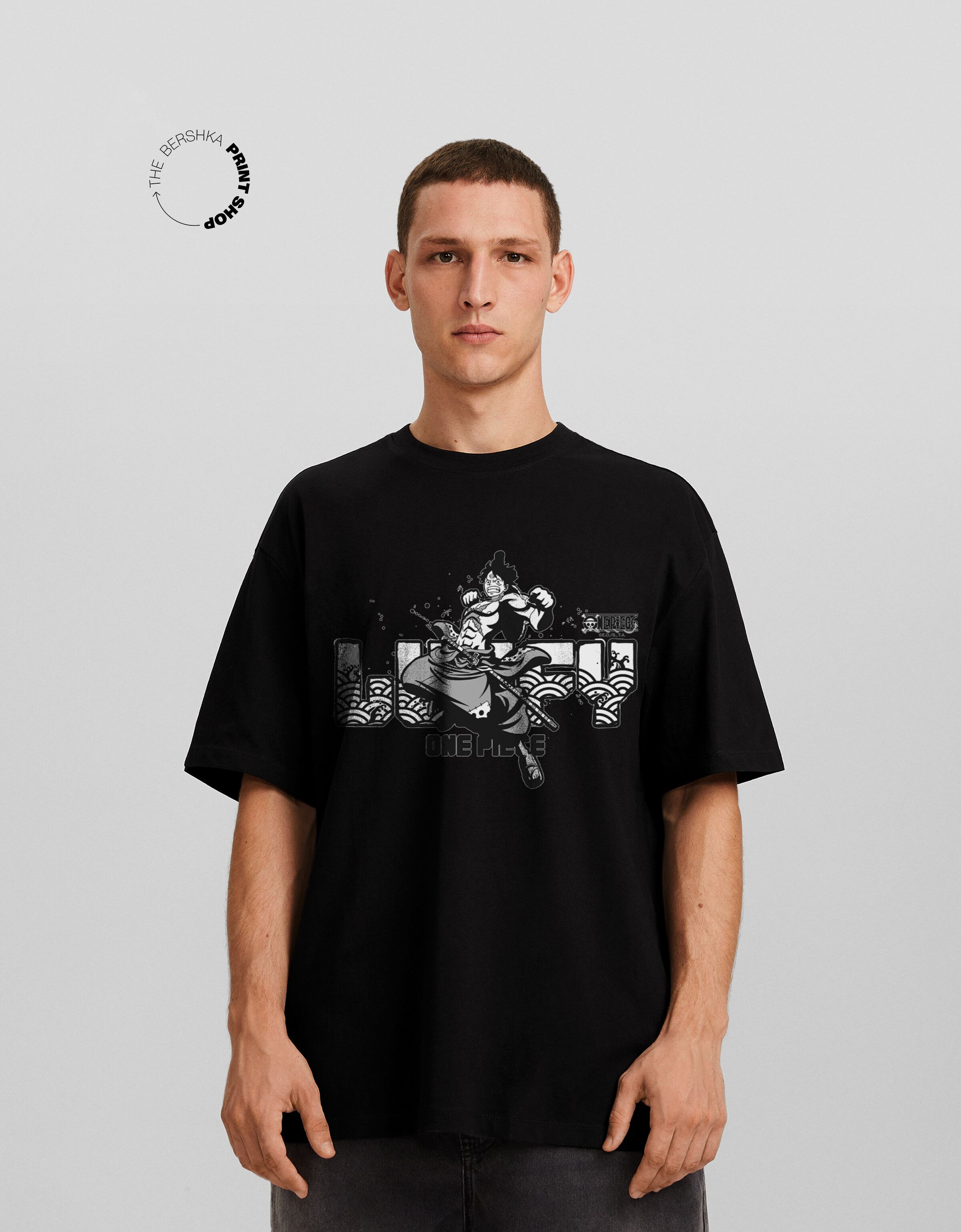 Camiseta One Piece manga corta boxy fit print