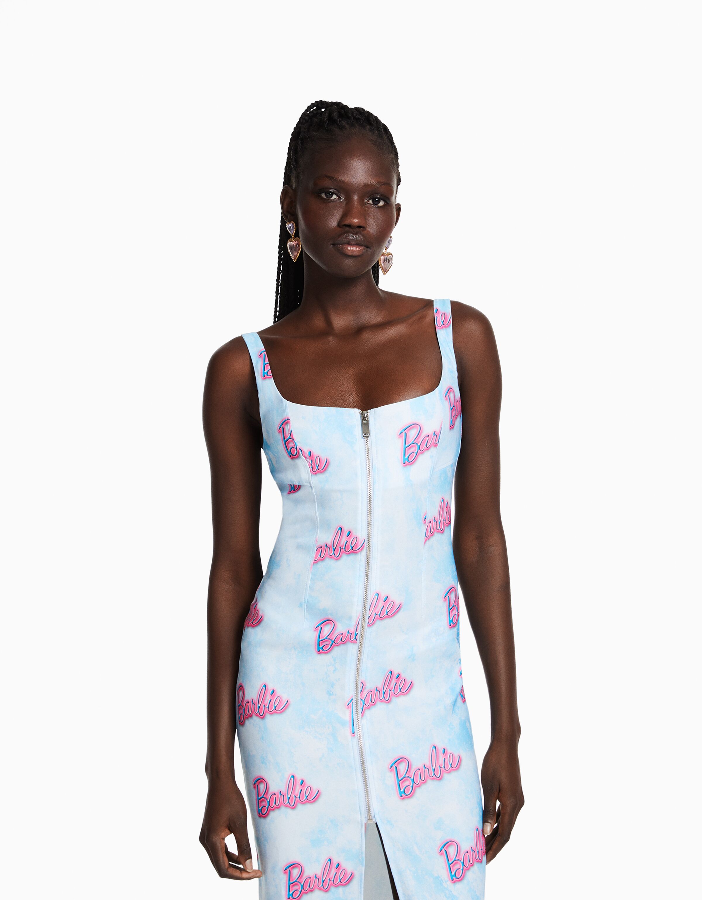 Vestido Barbie midi tirantes print