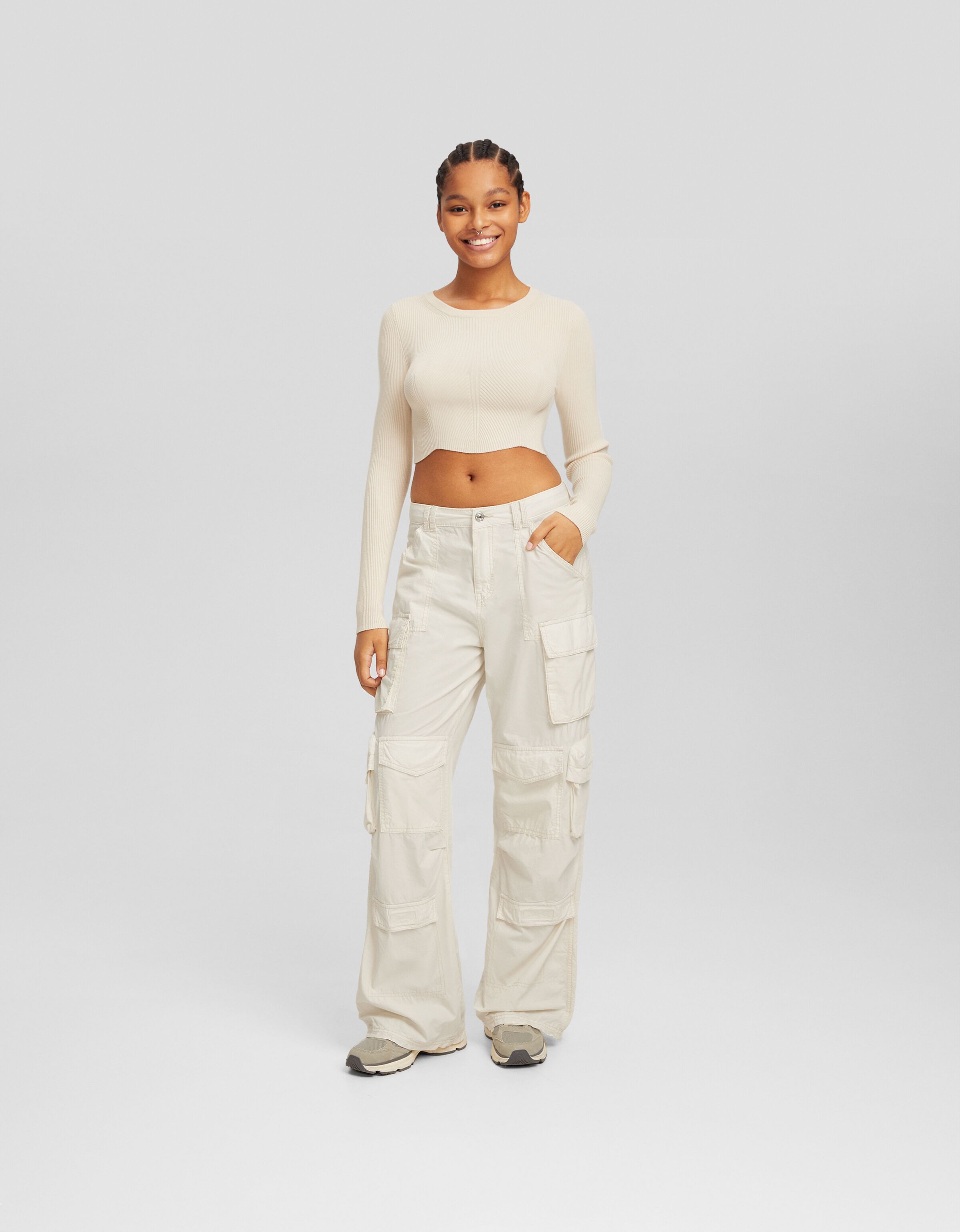 Pantalón popelín multipocket