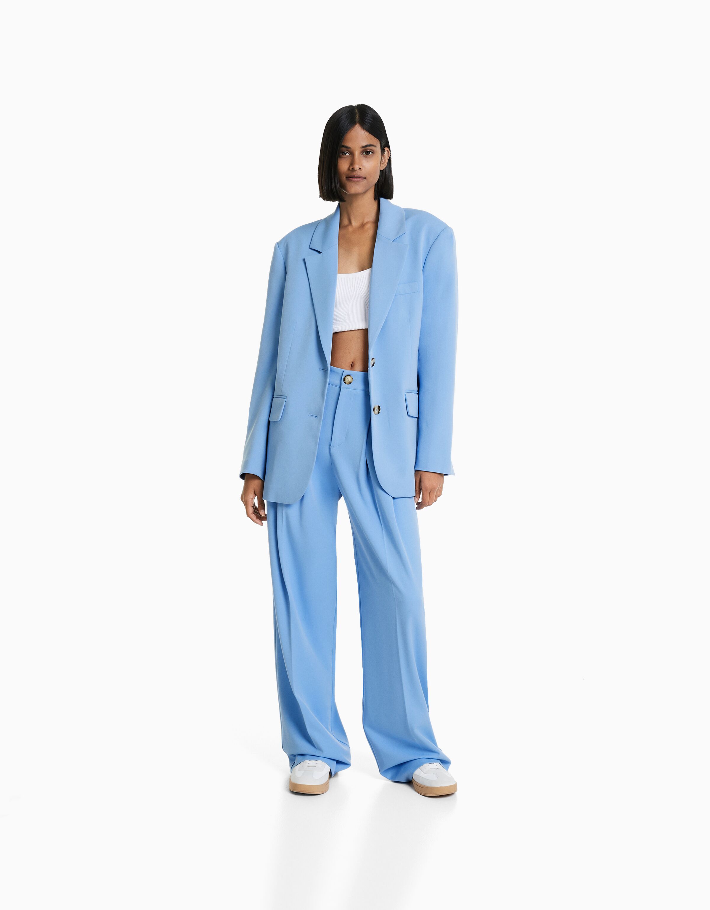 Pantalón straight tailoring pliegues