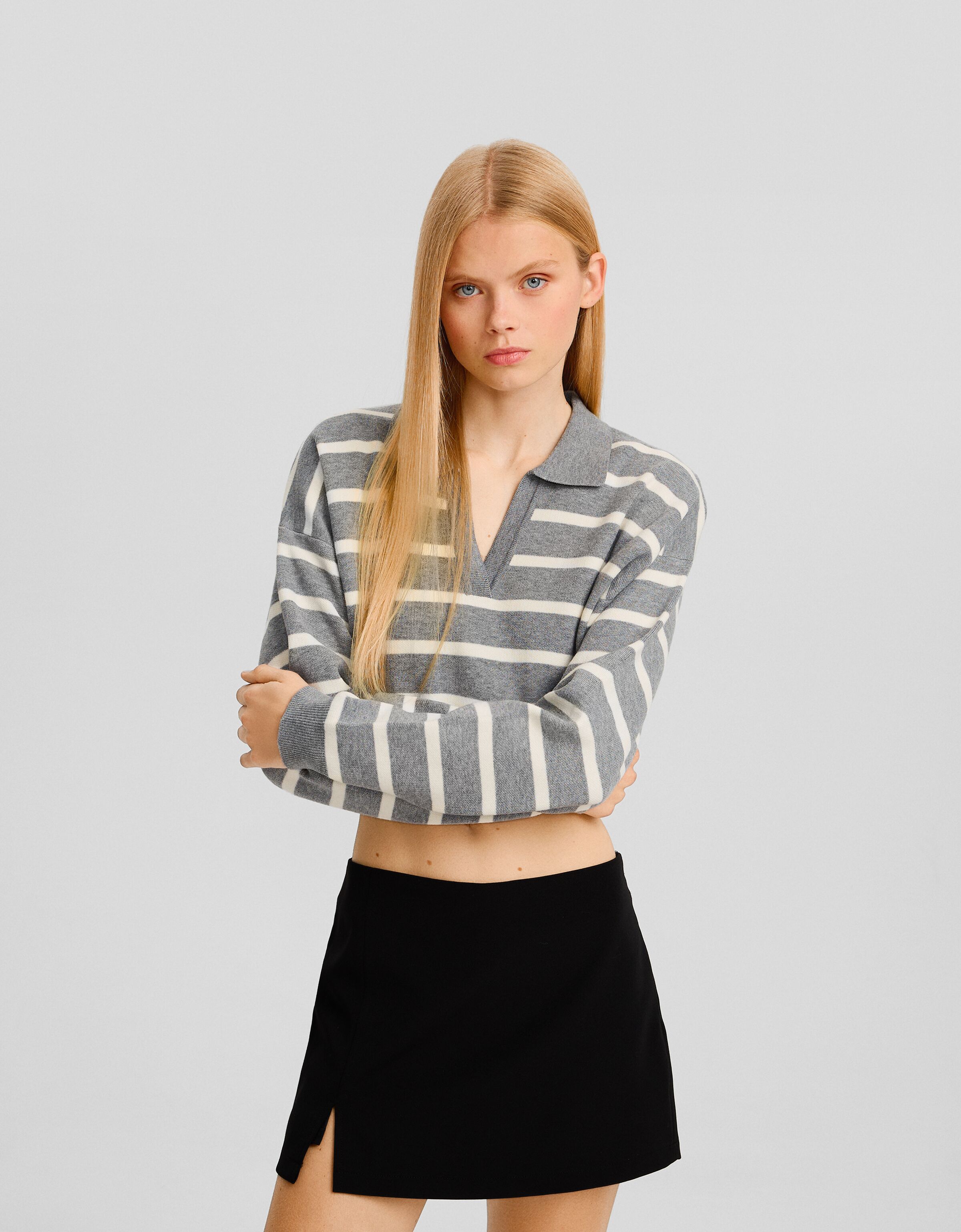 Jersey cuello polo rayas