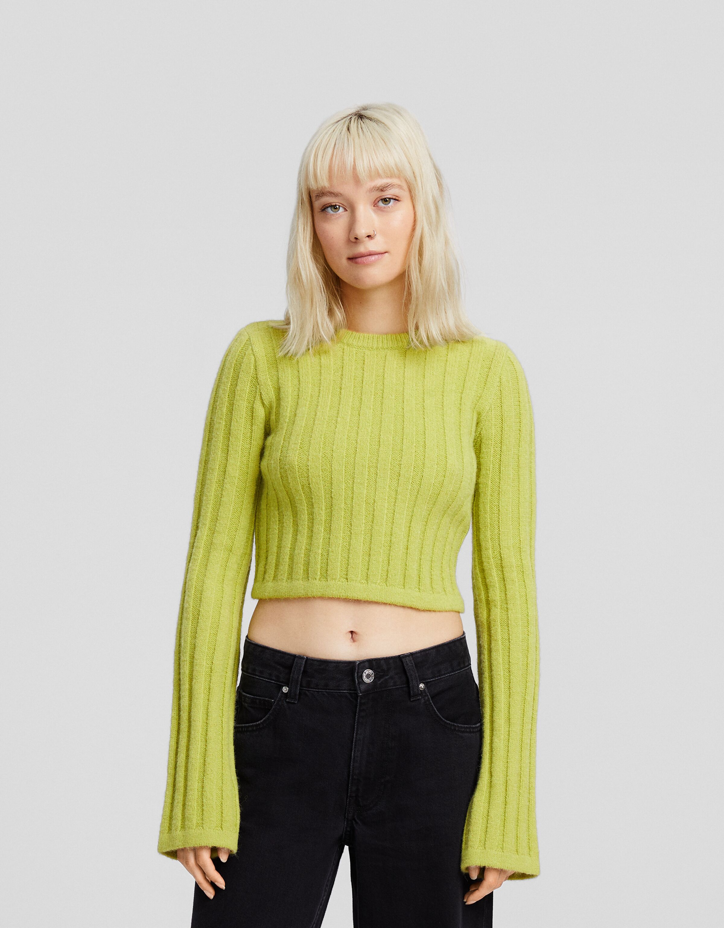 Jersey cropped rib
