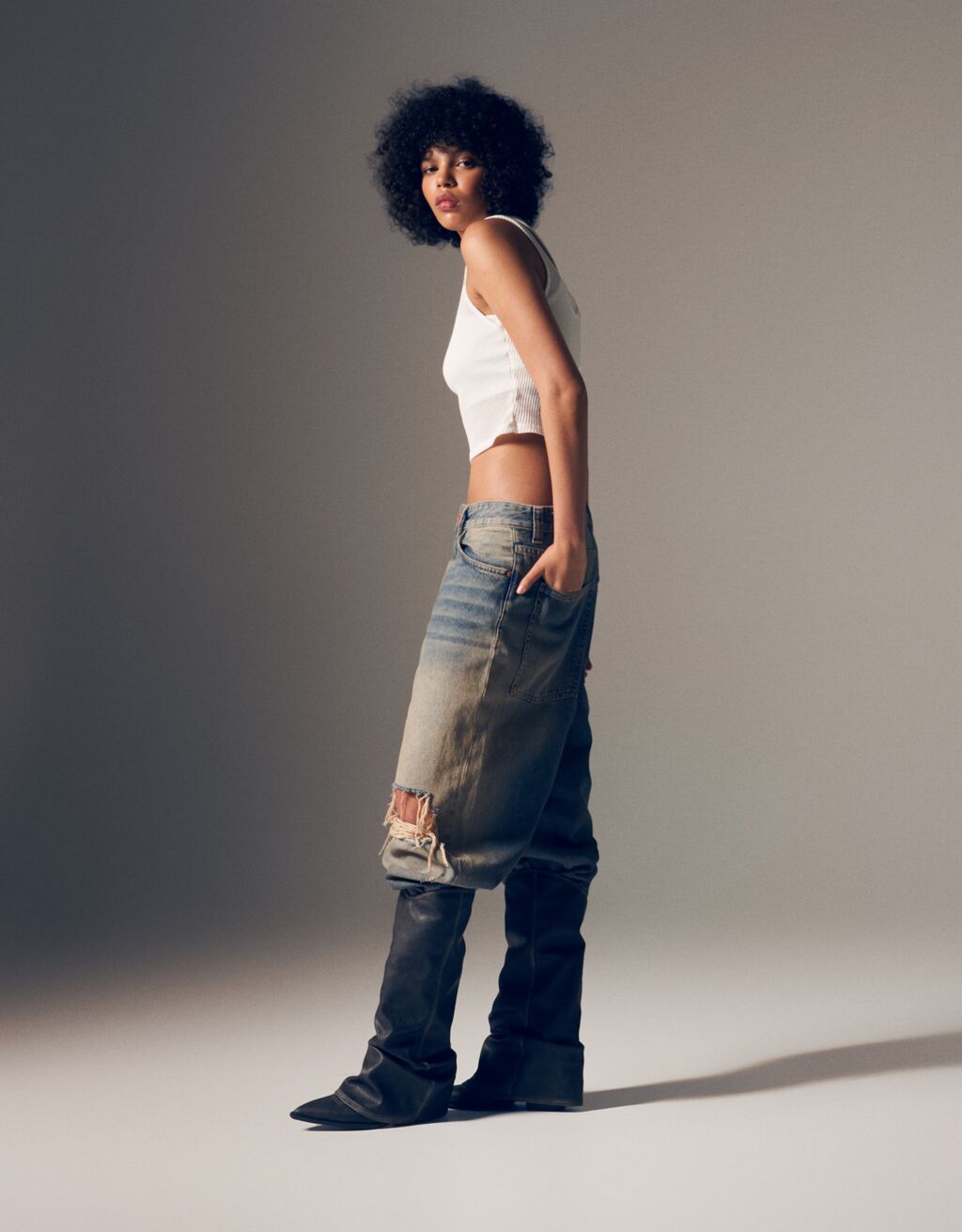 Botas tacón cowboy pantalón