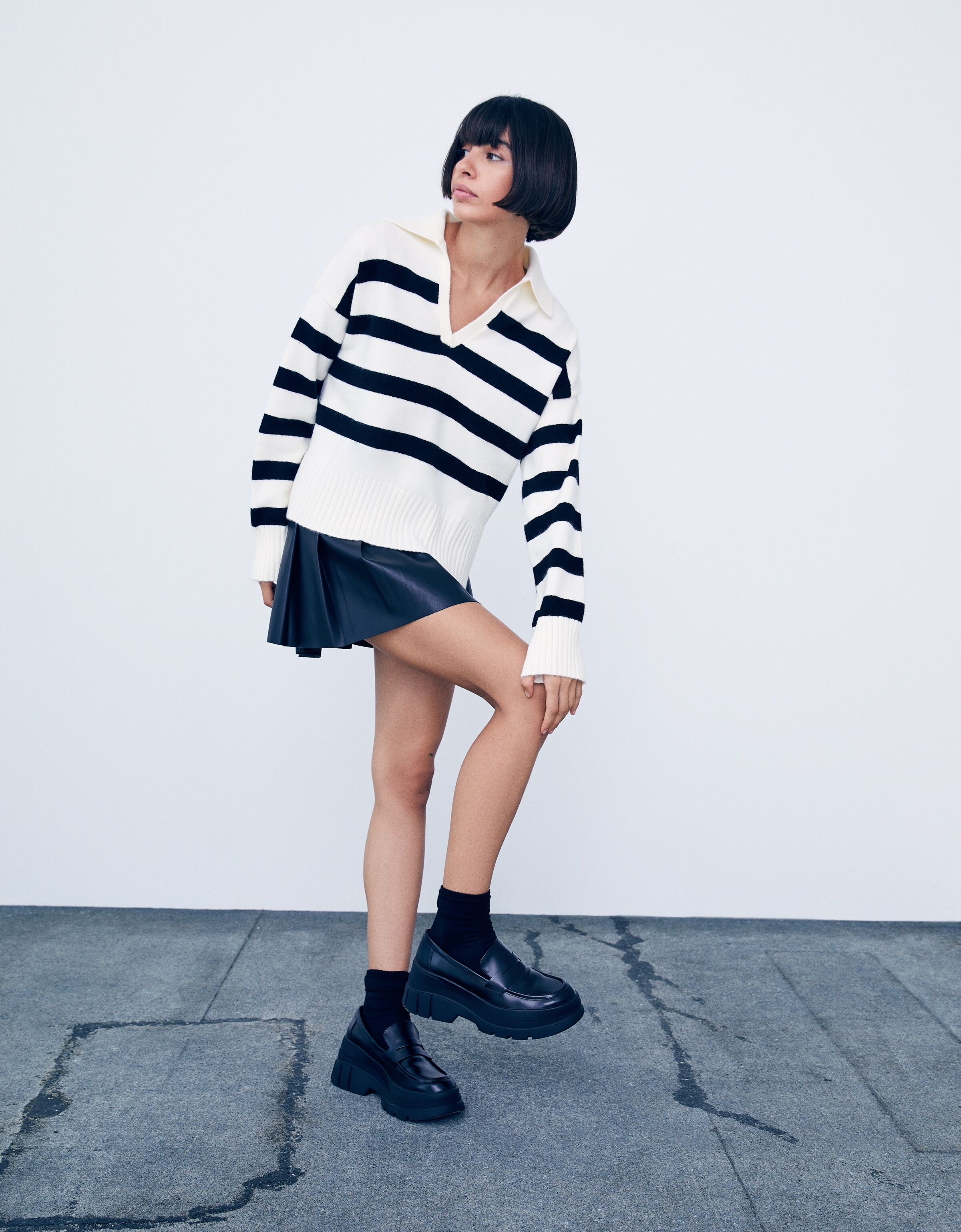 Jersey cuello polo rayas