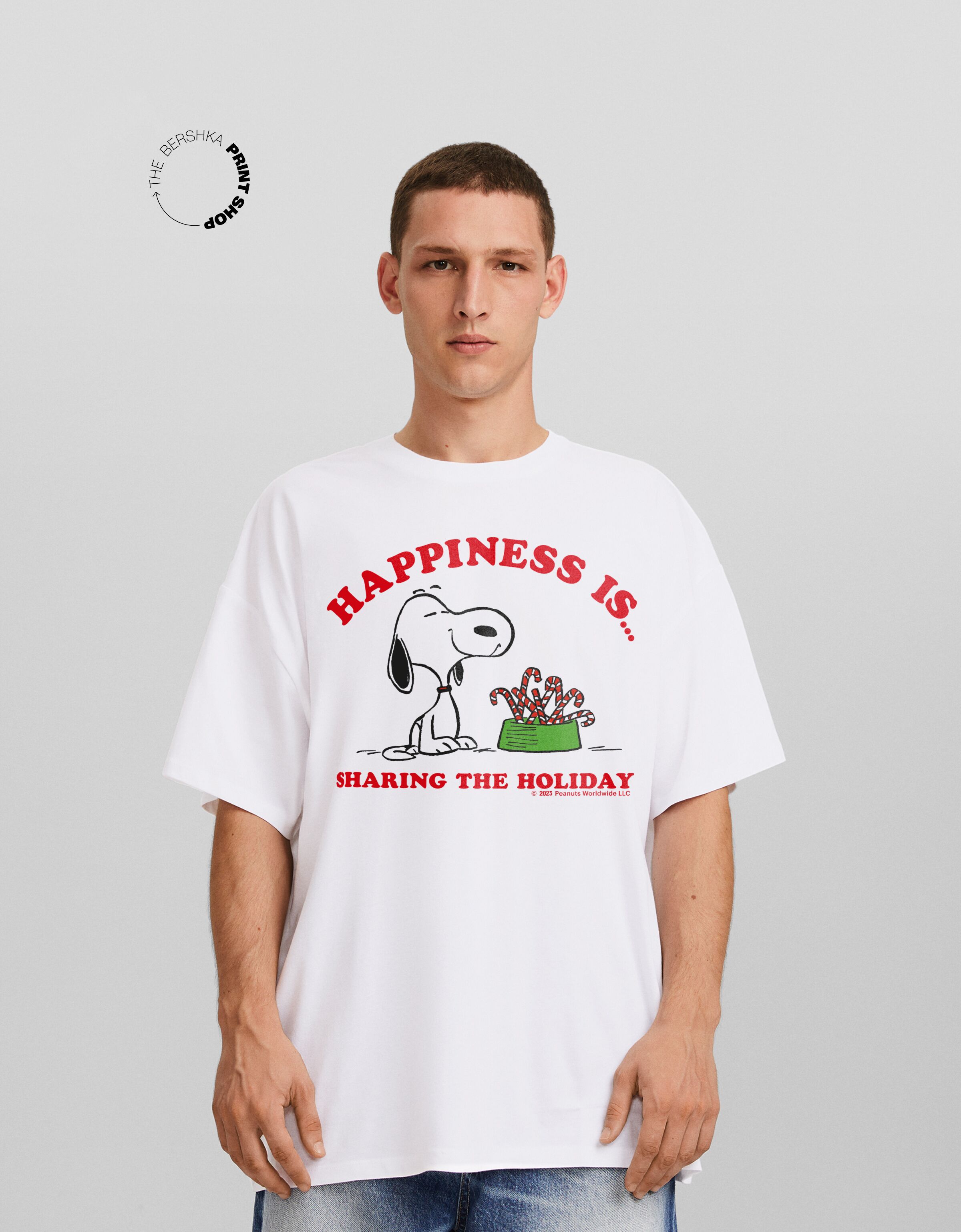 Camiseta Snoopy manga corta oversize print