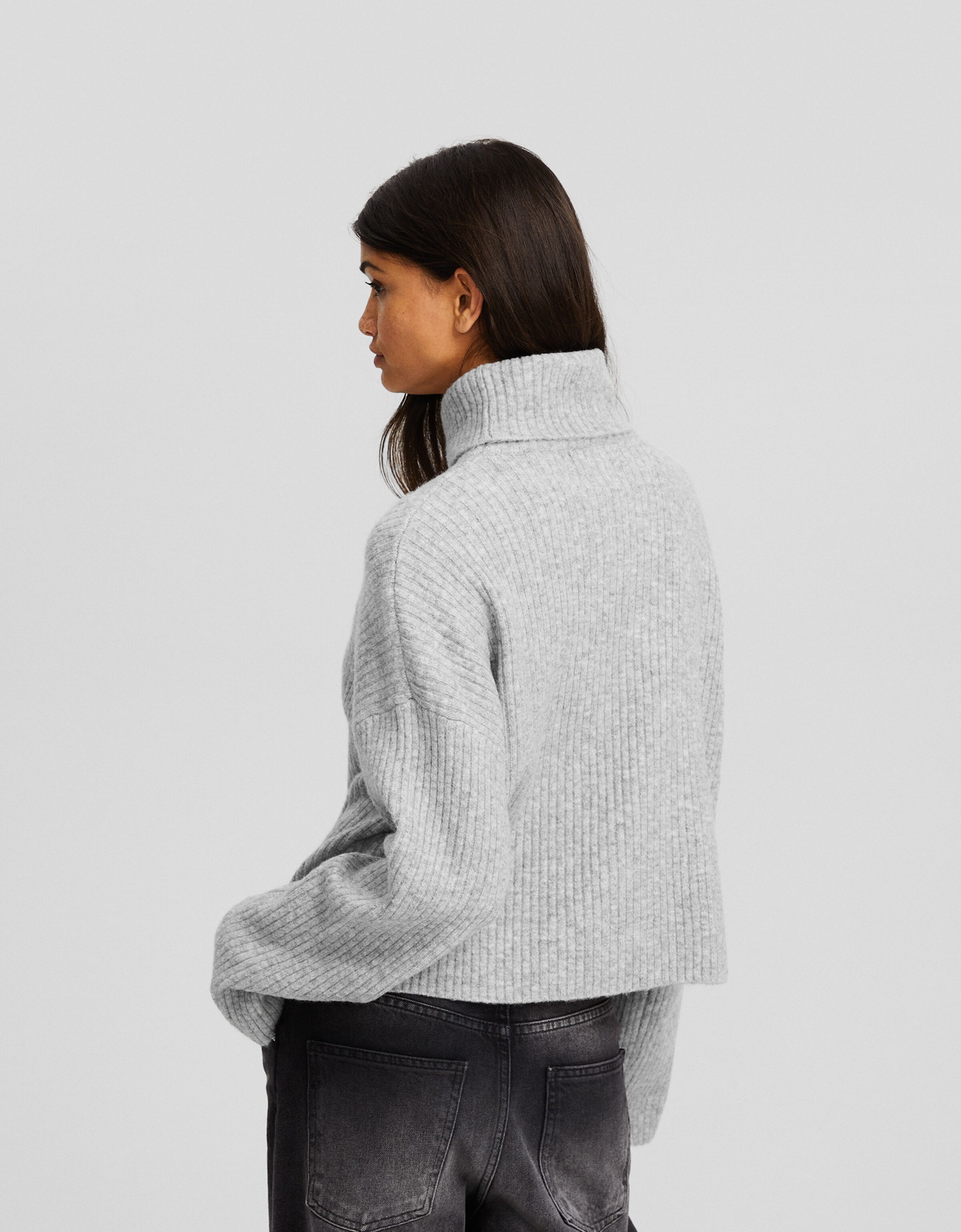 Jersey cuello subido rib