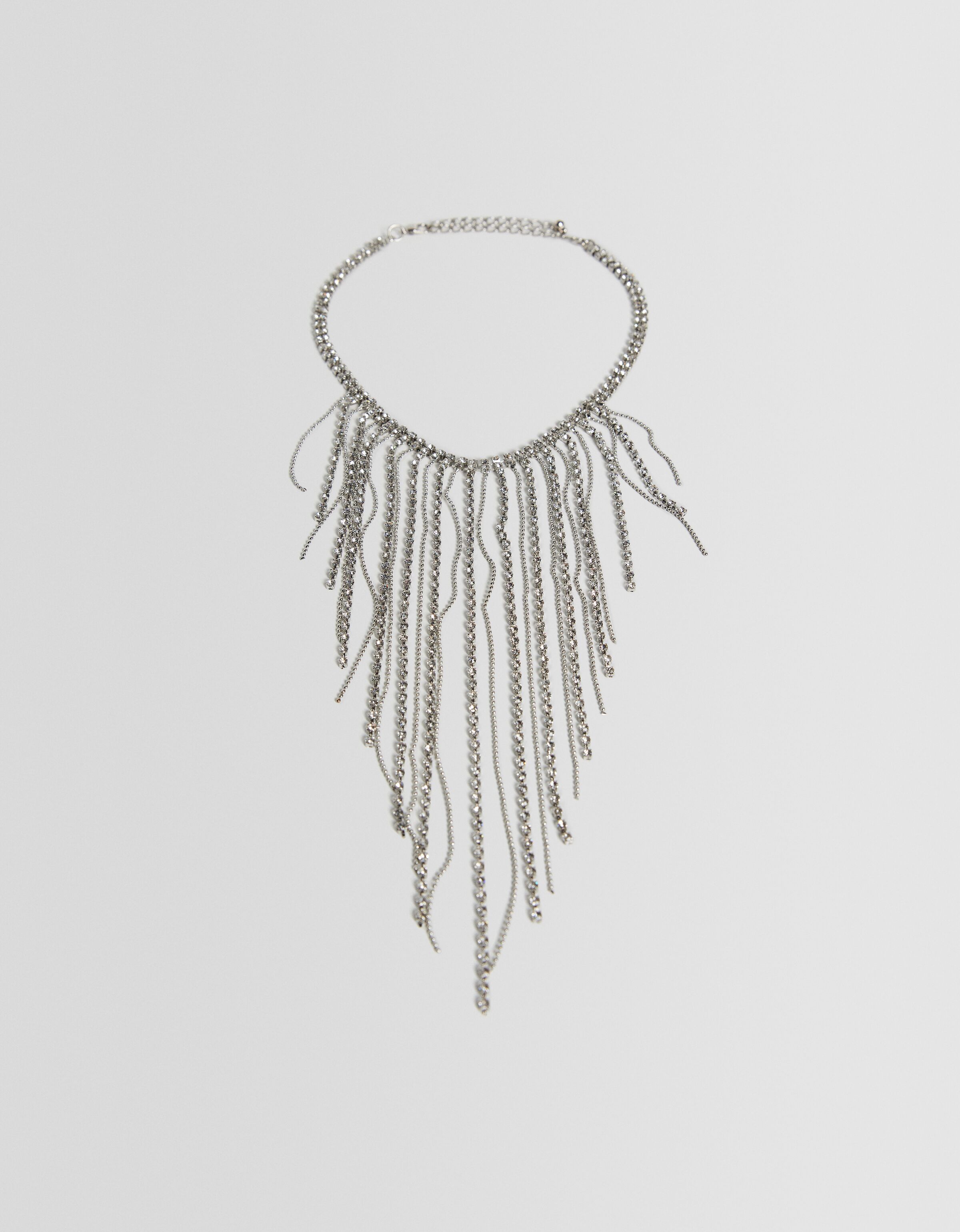 Collar cascada strass cadena