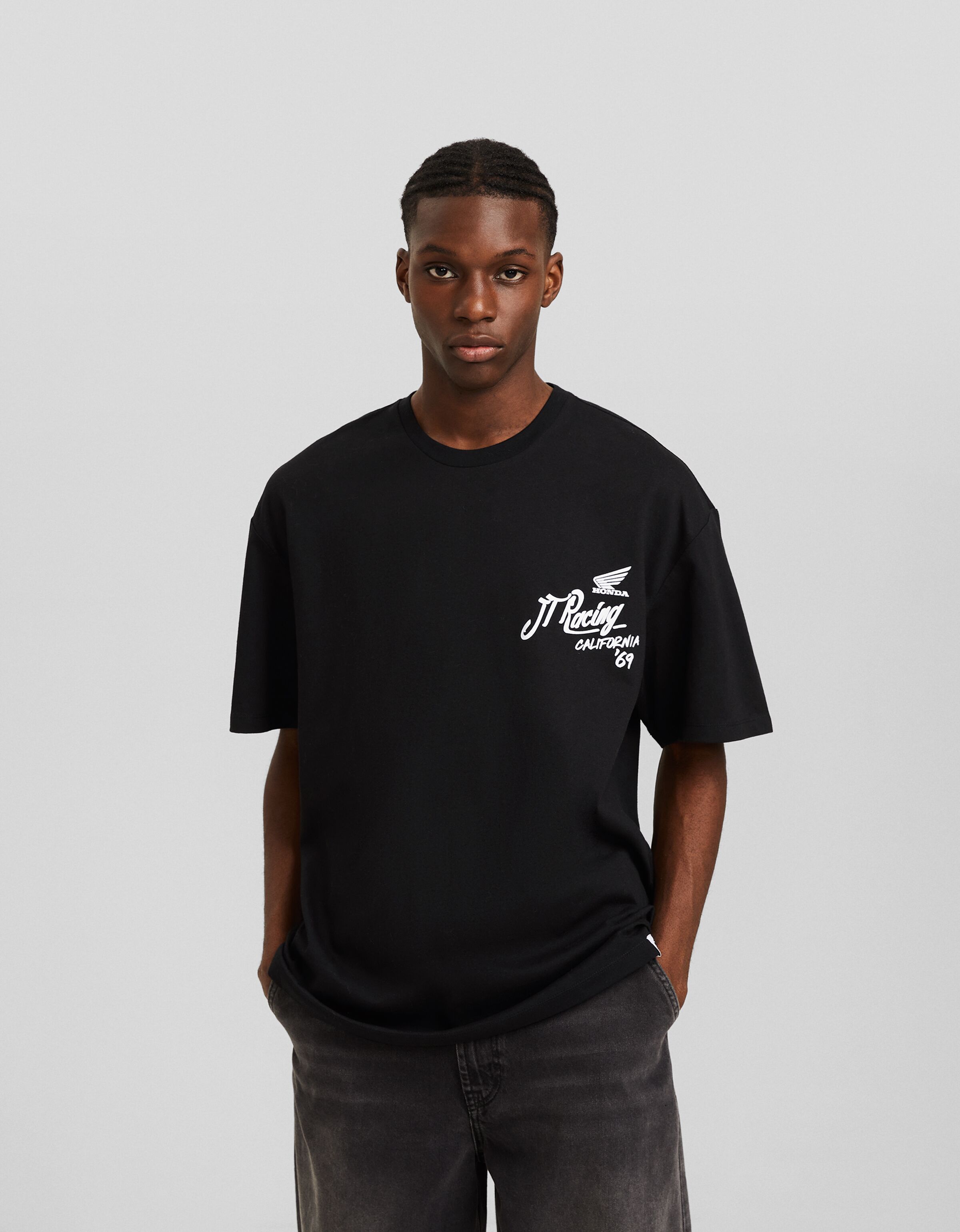 Camiseta Honda manga corta boxy fit print