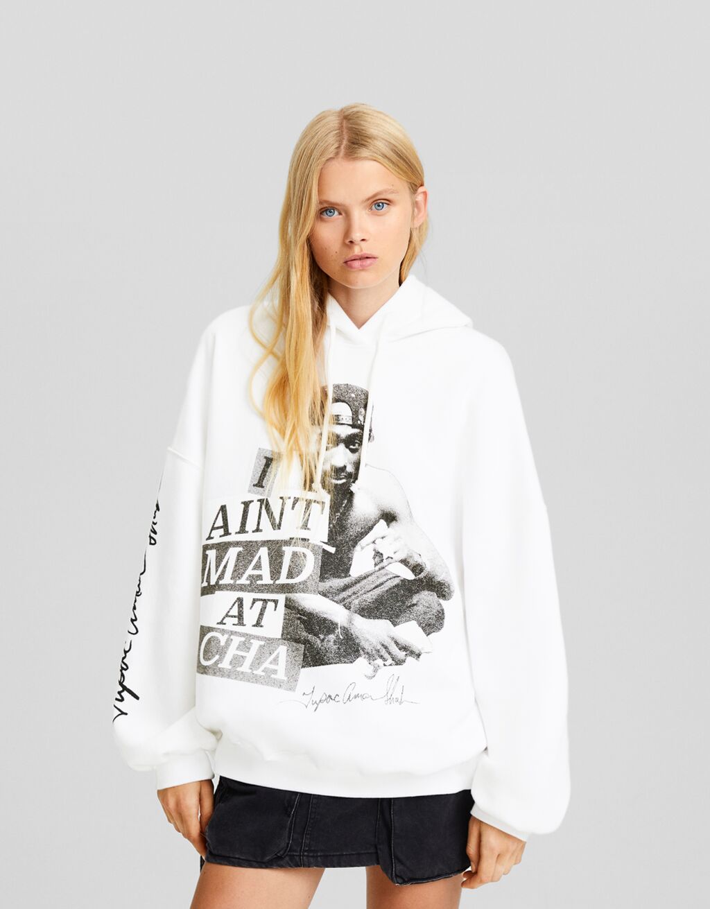 Sudadera Tupac capucha print