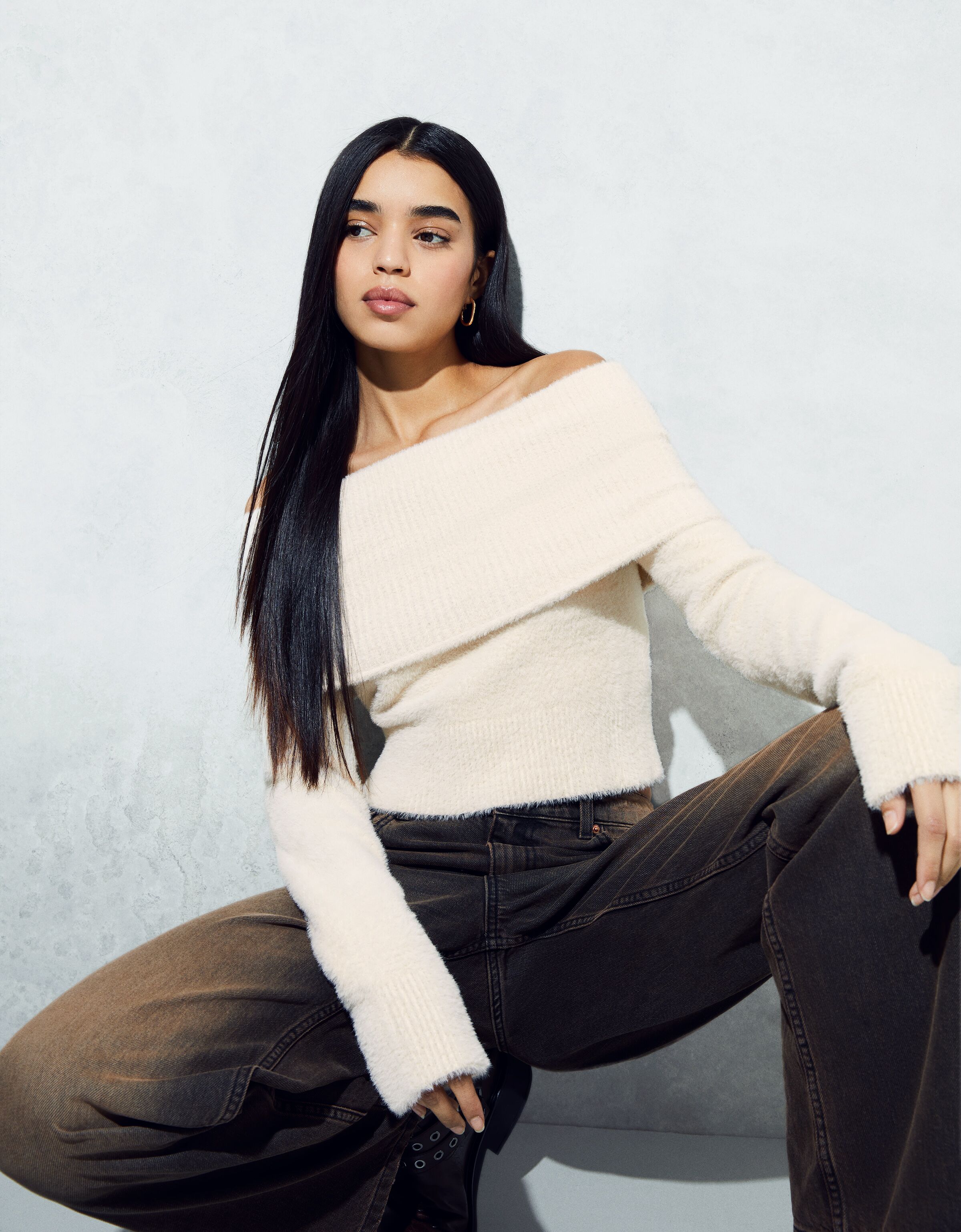 Jersey bardot efecto pelo