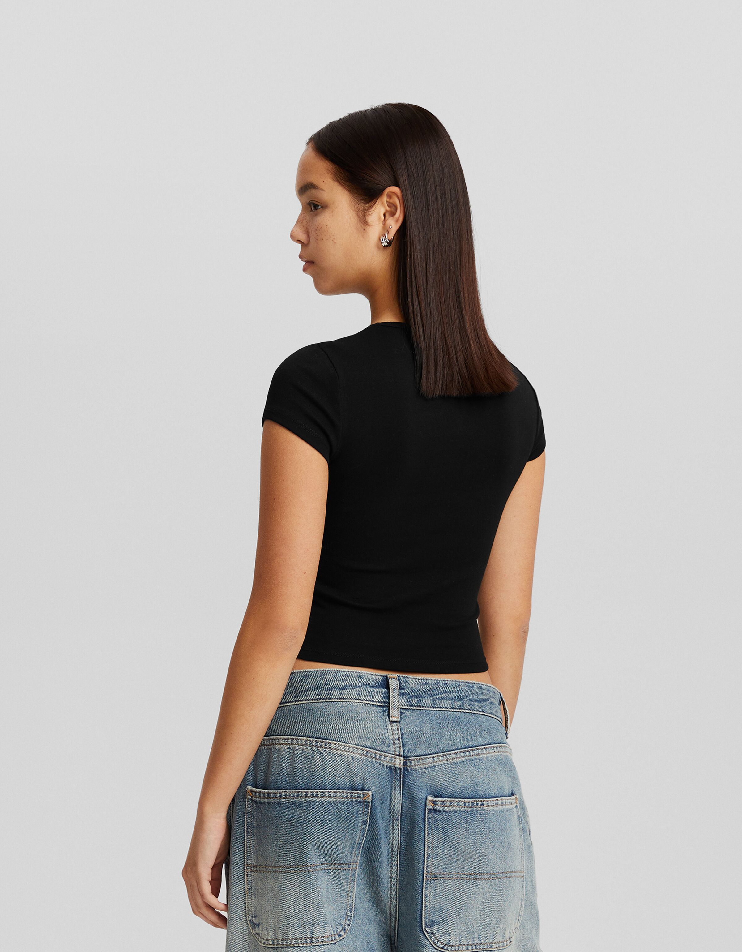 Camiseta manga corta cuello redondo