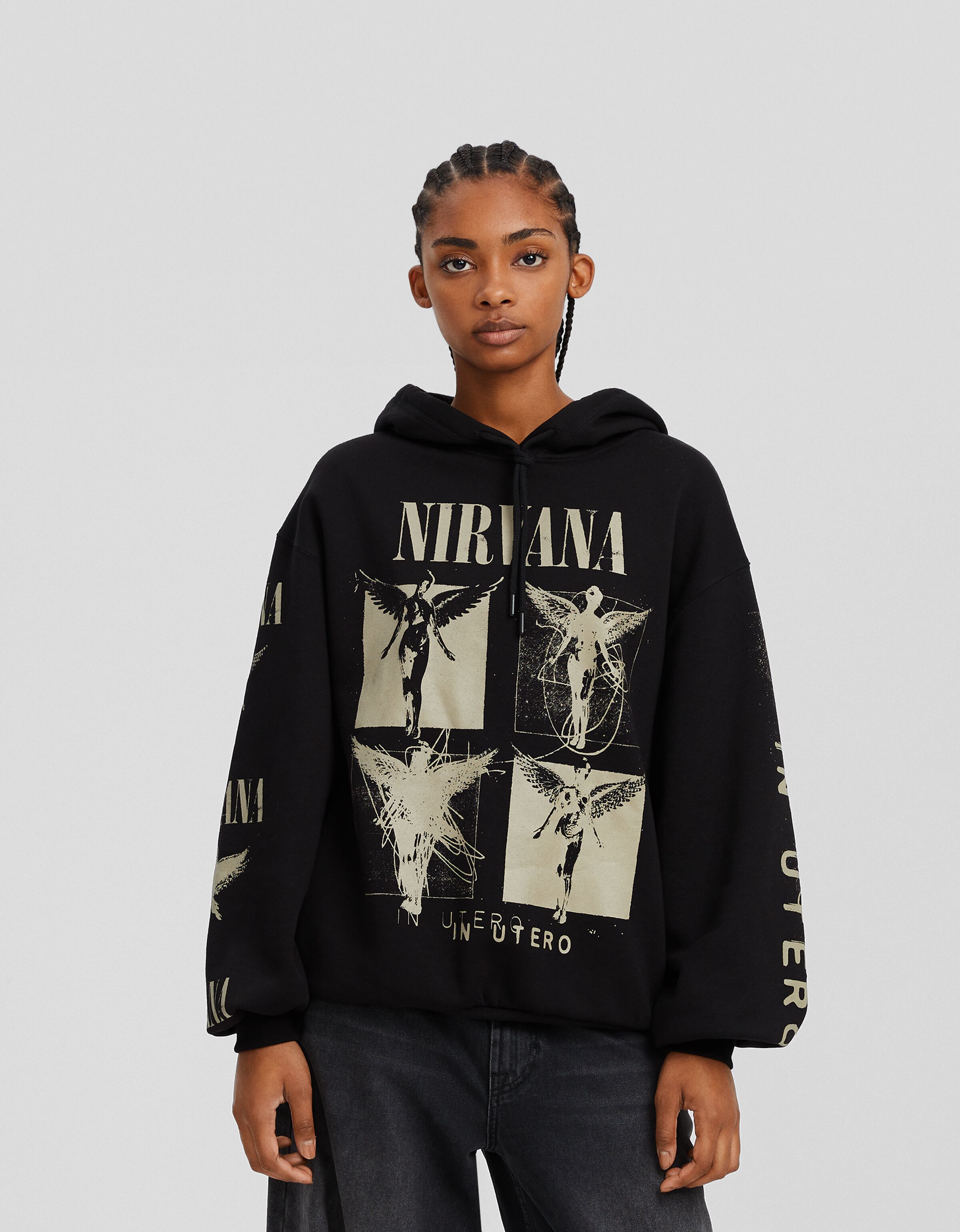 Sudadera Nirvana capucha print