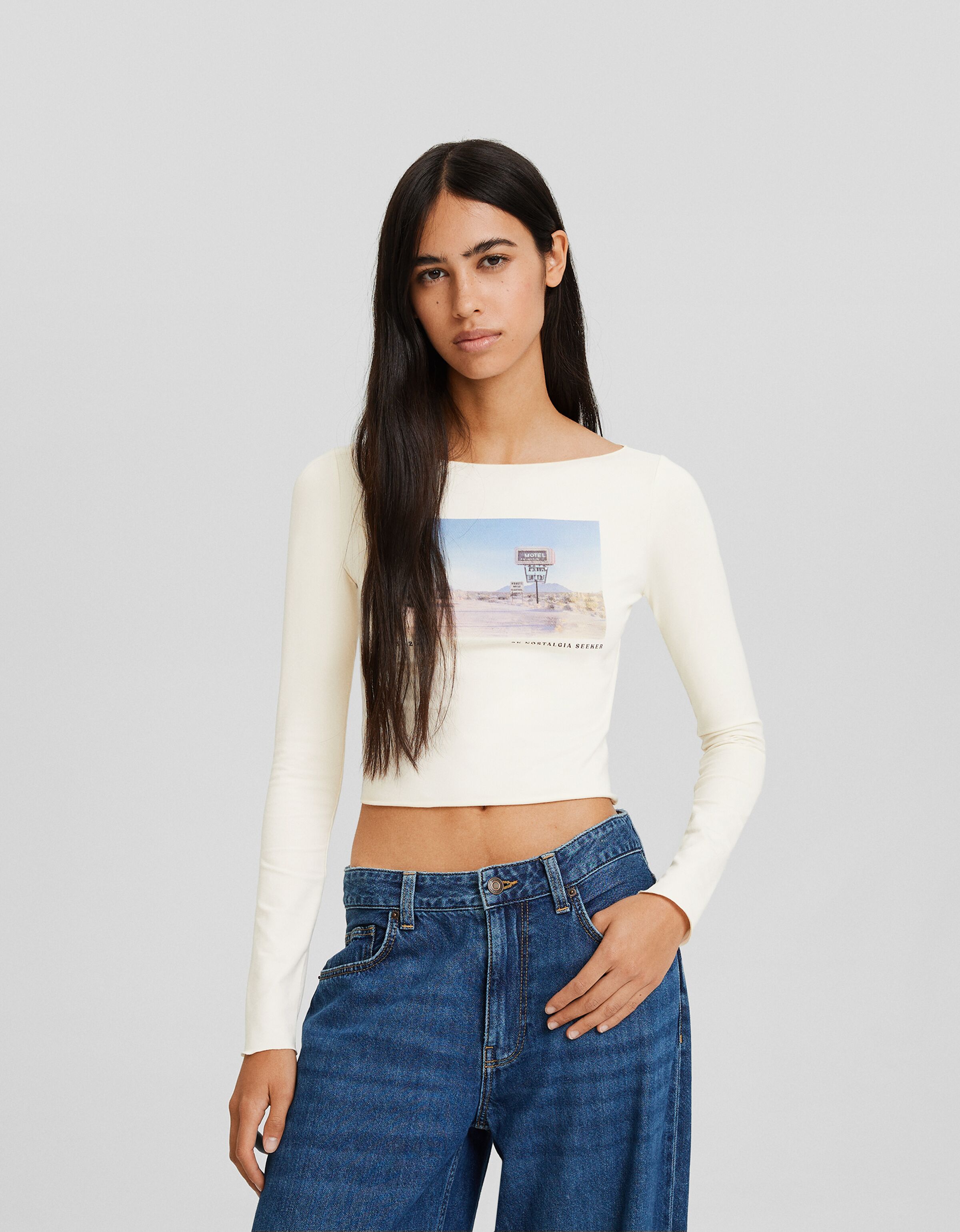 Camiseta manga larga print