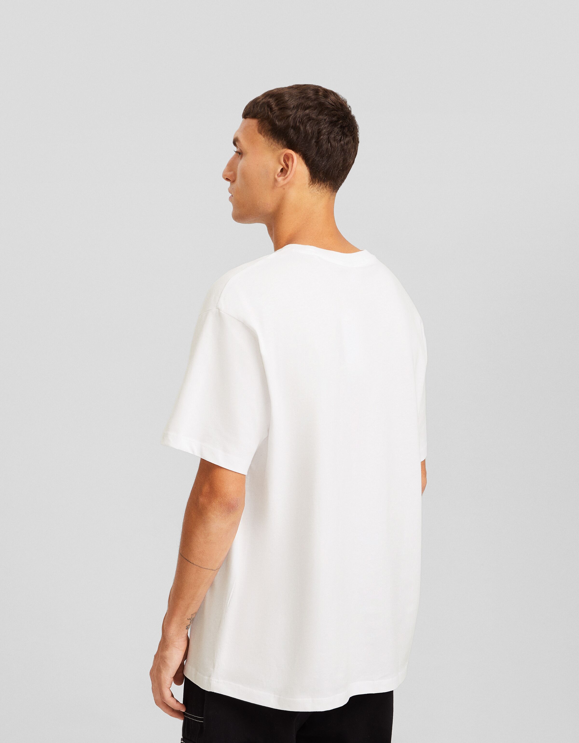 Camiseta manga corta boxy fit print