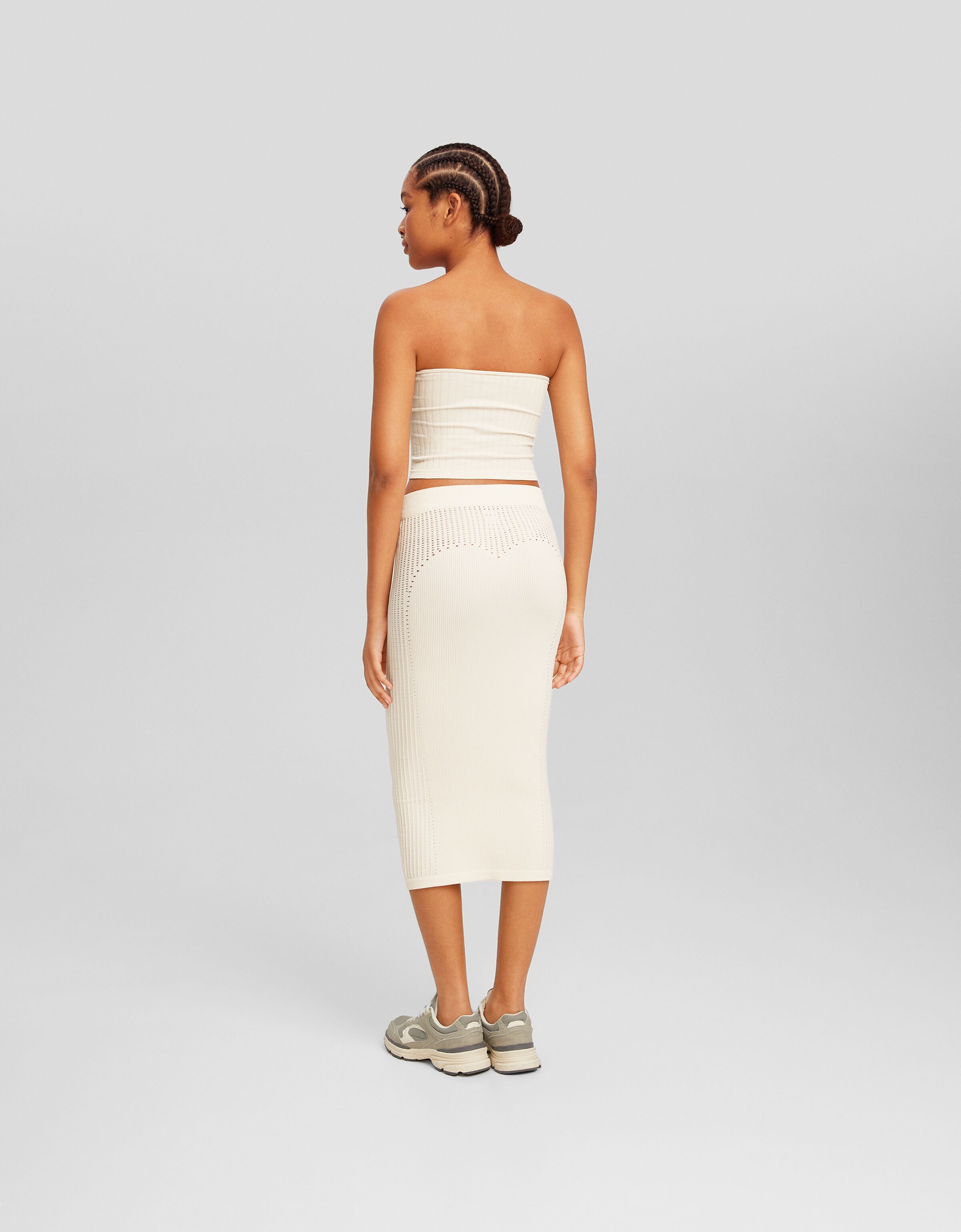 Top bandeau seamless efecto lavado