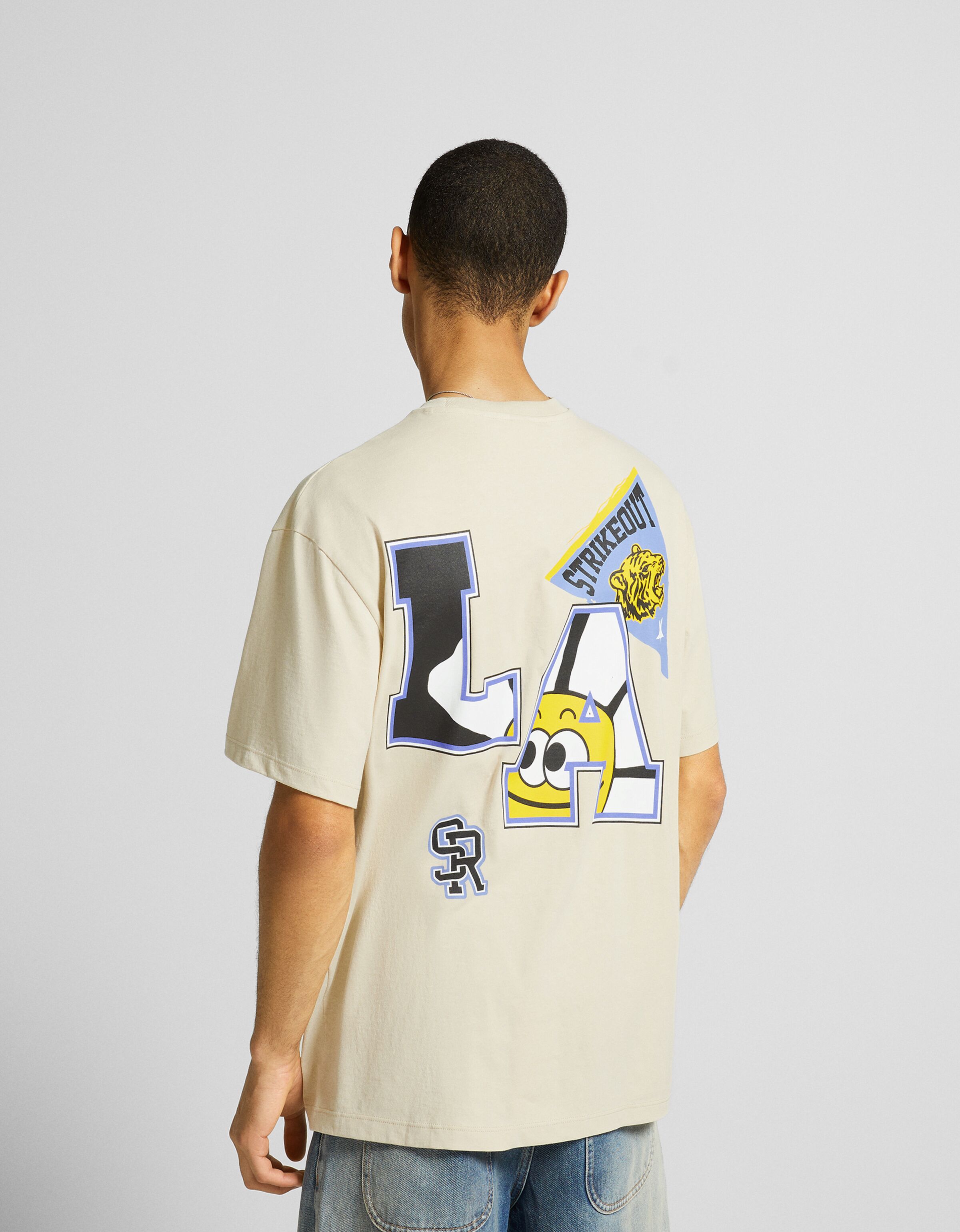 Camiseta manga corta boxy fit print