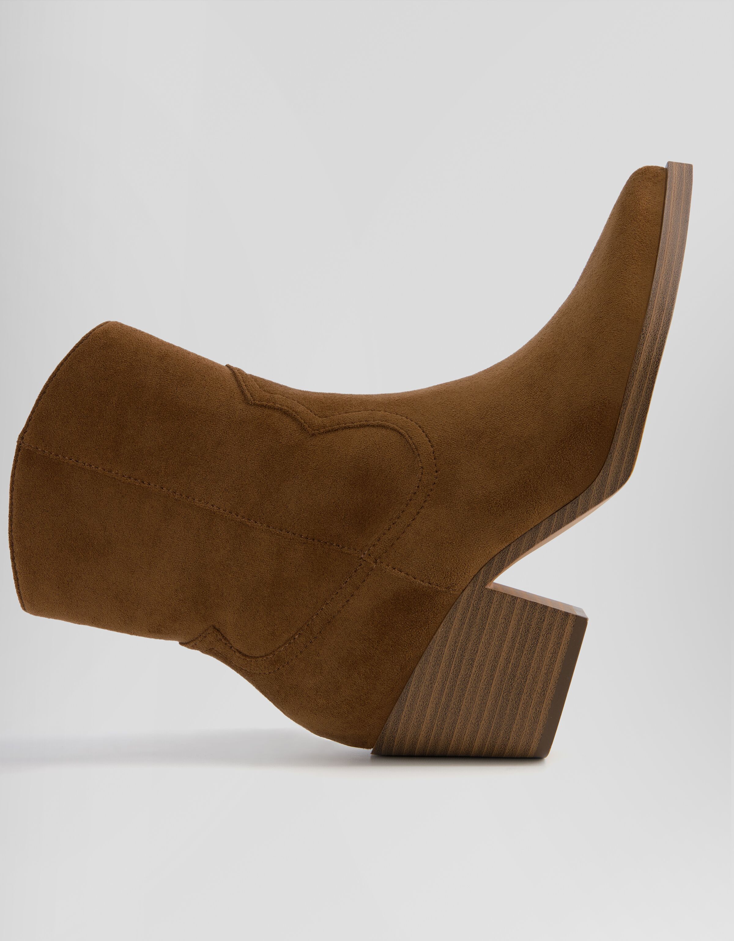 Botines tacón cowboy tejido con cremallera