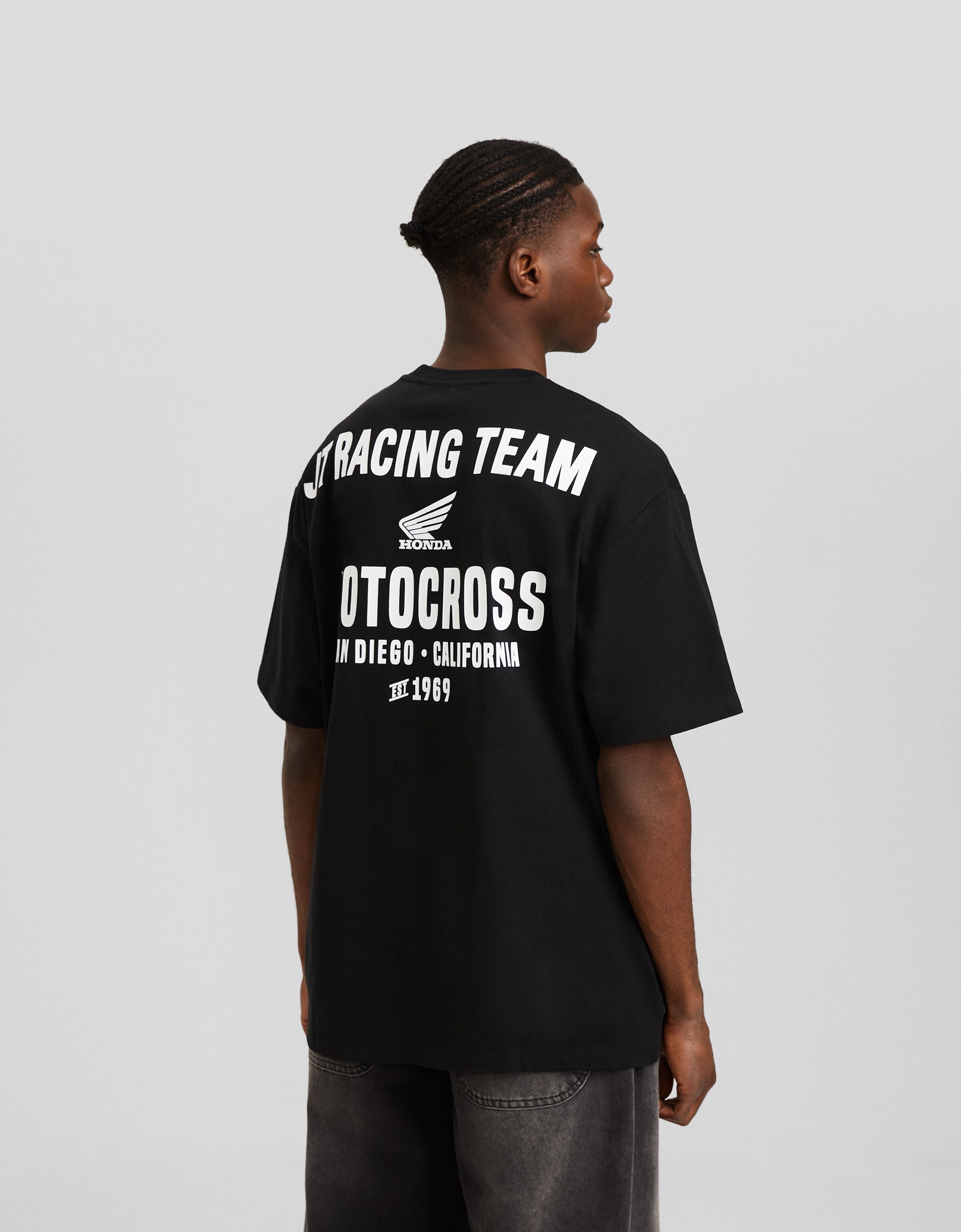 Camiseta Honda manga corta boxy fit print