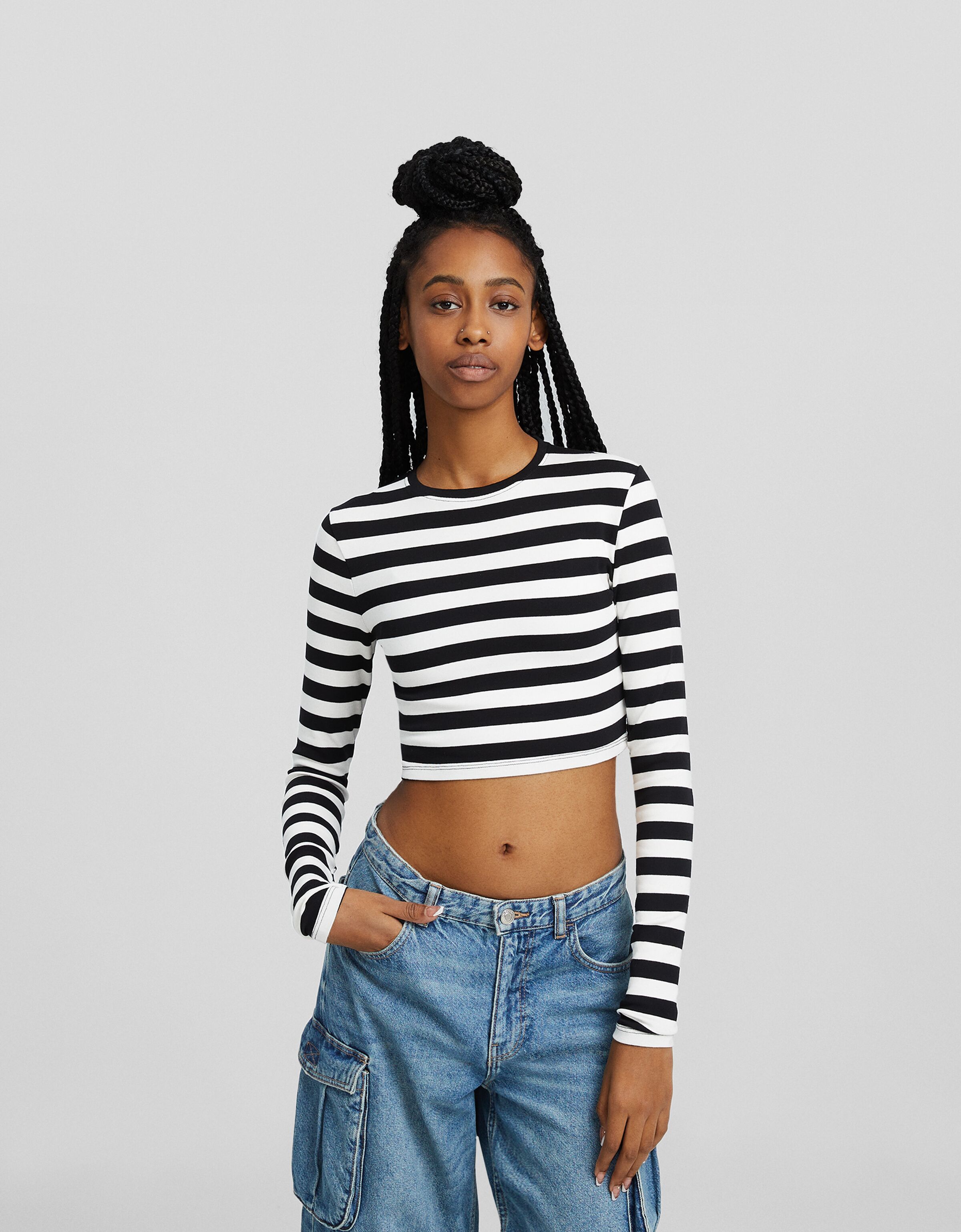 Camiseta manga larga rayas